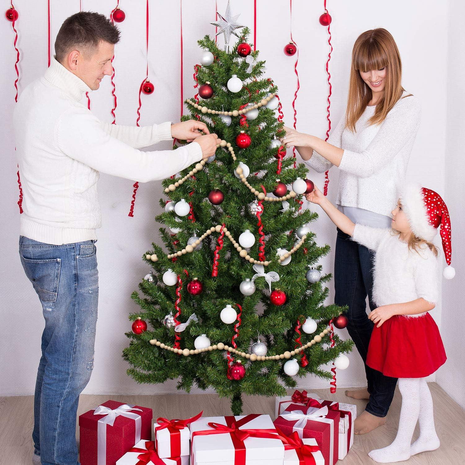 Guirnalda de Perlas de Madera Syhood 4.1m Decoración Rústica