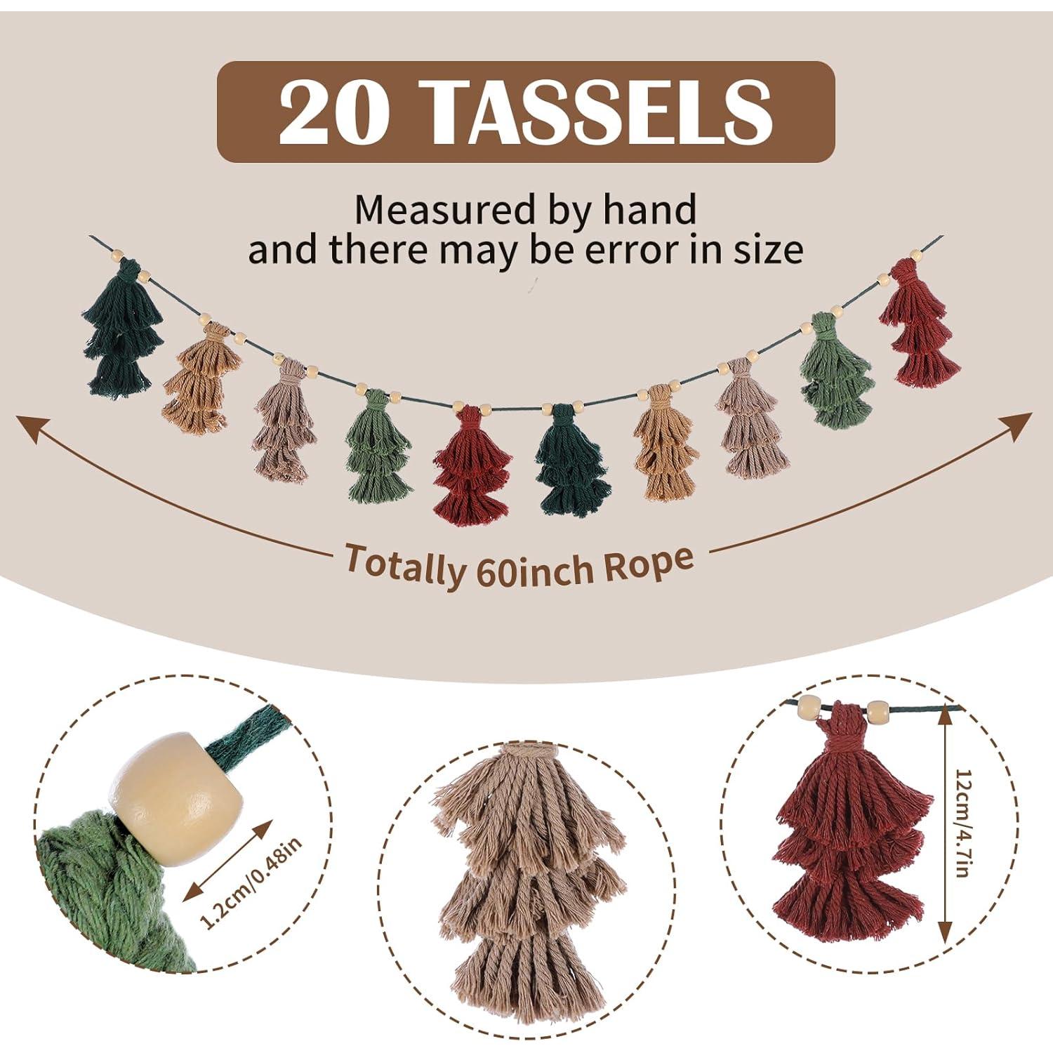 Guirnalda de Borlas Navideña Breling 2 Pcs 152 cm Neutro