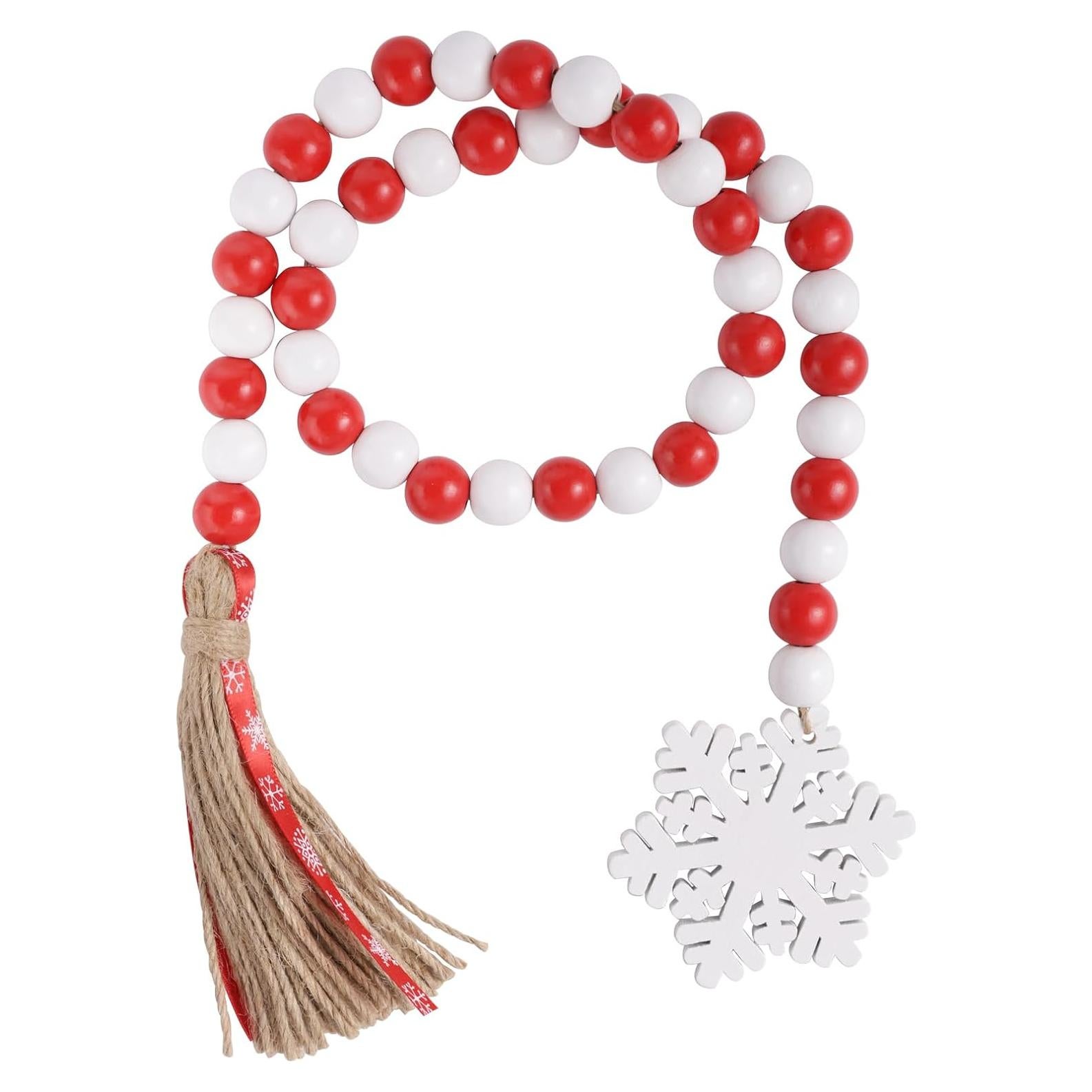 Guirnalda de Cuentas de Madera Navideña Sfoni 85cm Rústica