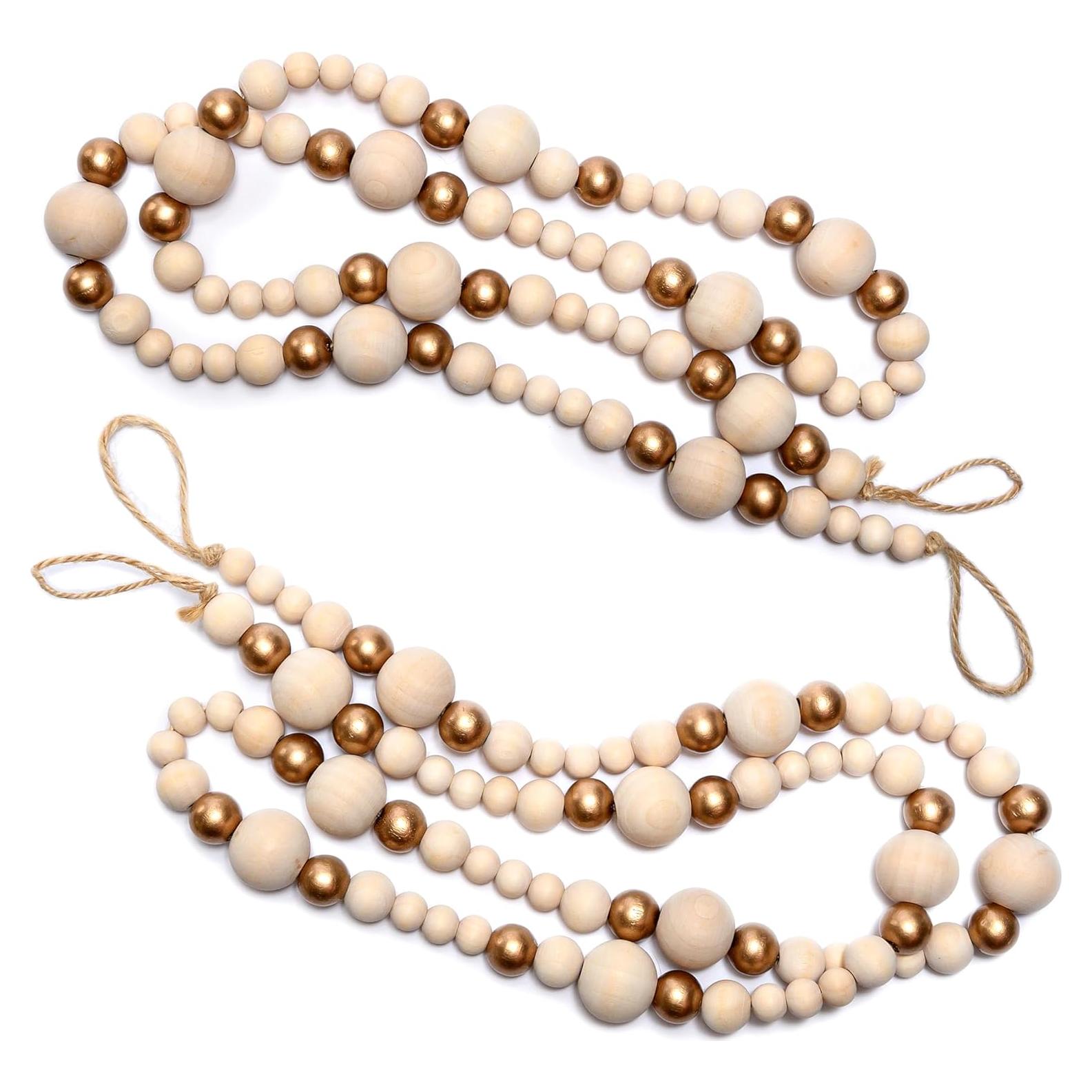 Guirnalda de cuentas de madera Main Event USA 2pk 1.2m