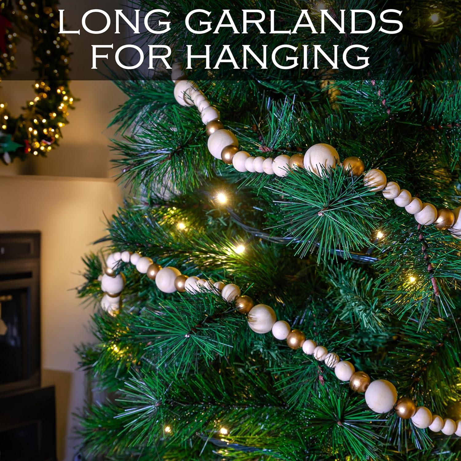 Guirnalda de cuentas de madera Main Event USA 2pk 1.2m