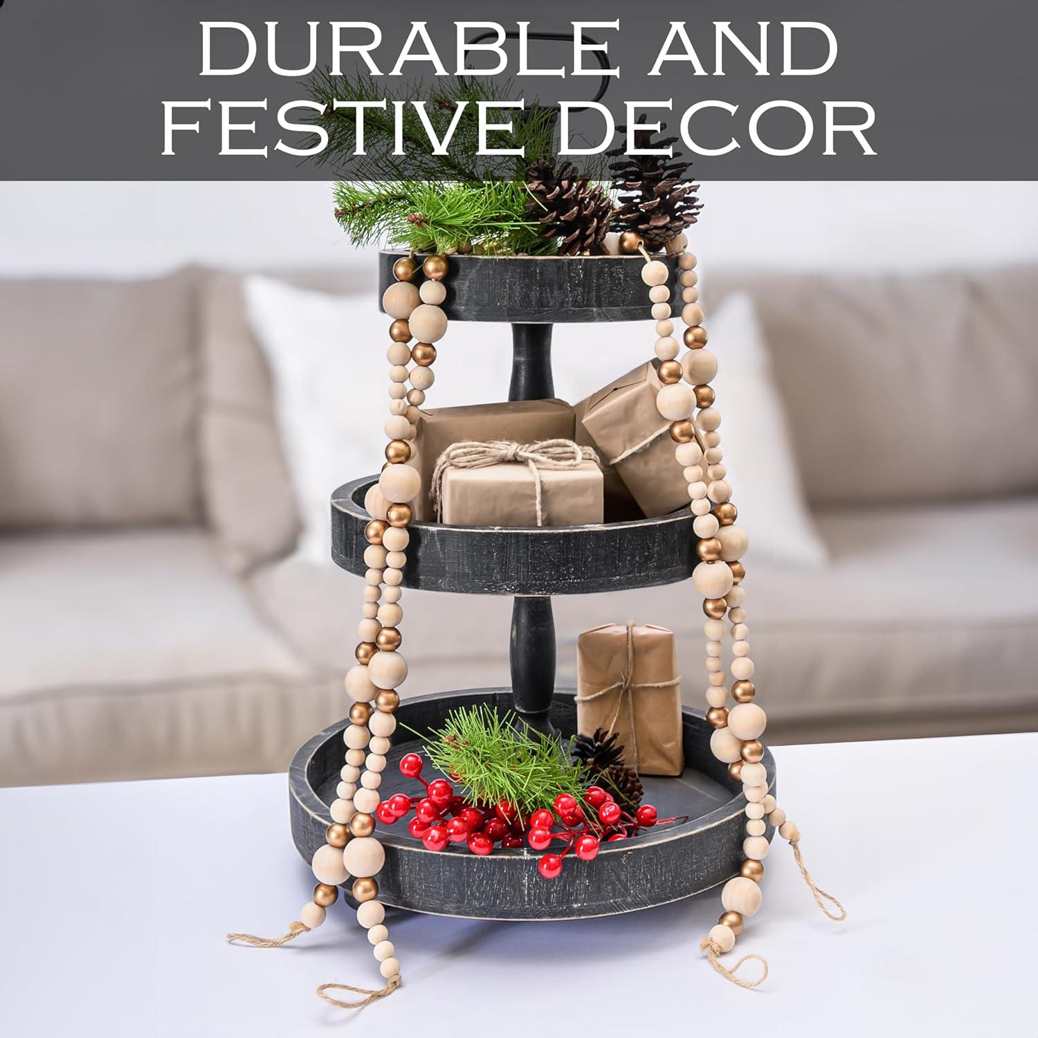 Guirnalda de cuentas de madera Main Event USA 2pk 1.2m