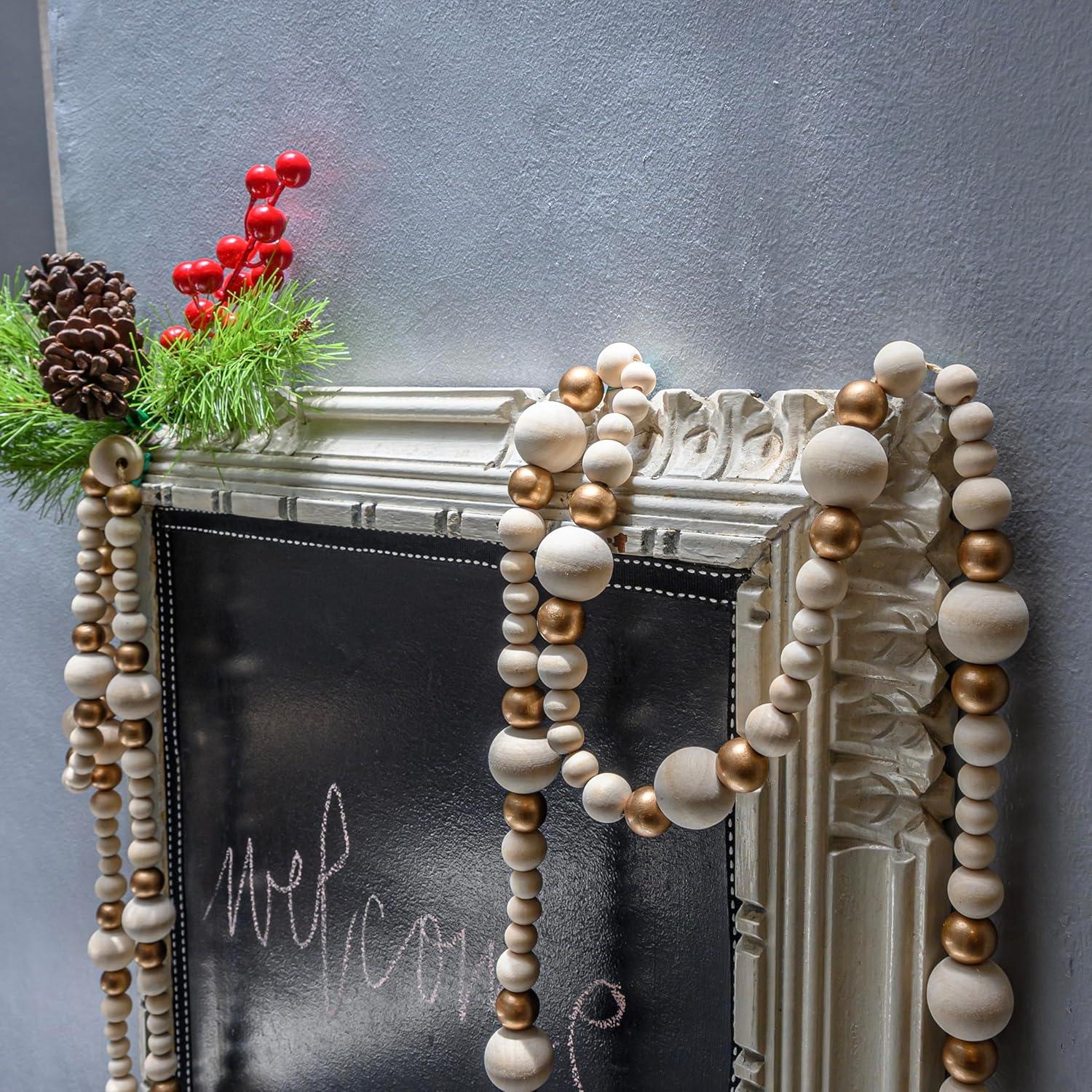 Guirnalda de cuentas de madera Main Event USA 2pk 1.2m