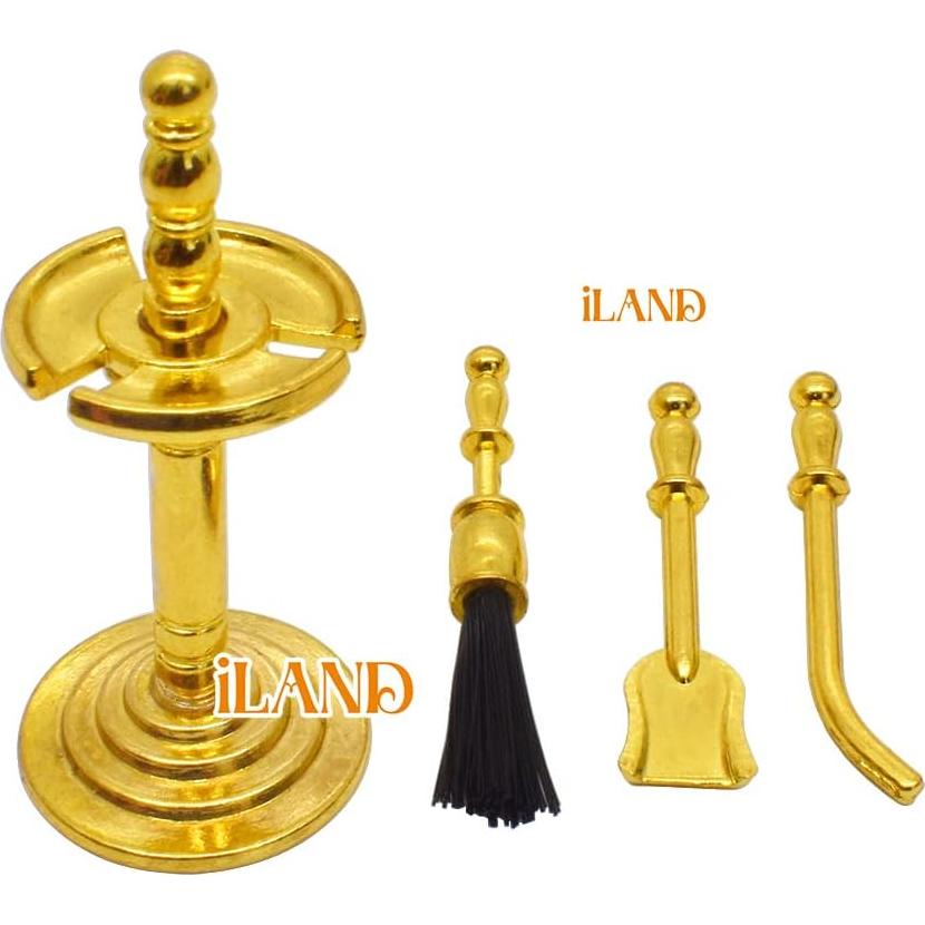 Chimenea Miniatura iLAND Neoclásica 1:12 con Luz y Accesorios