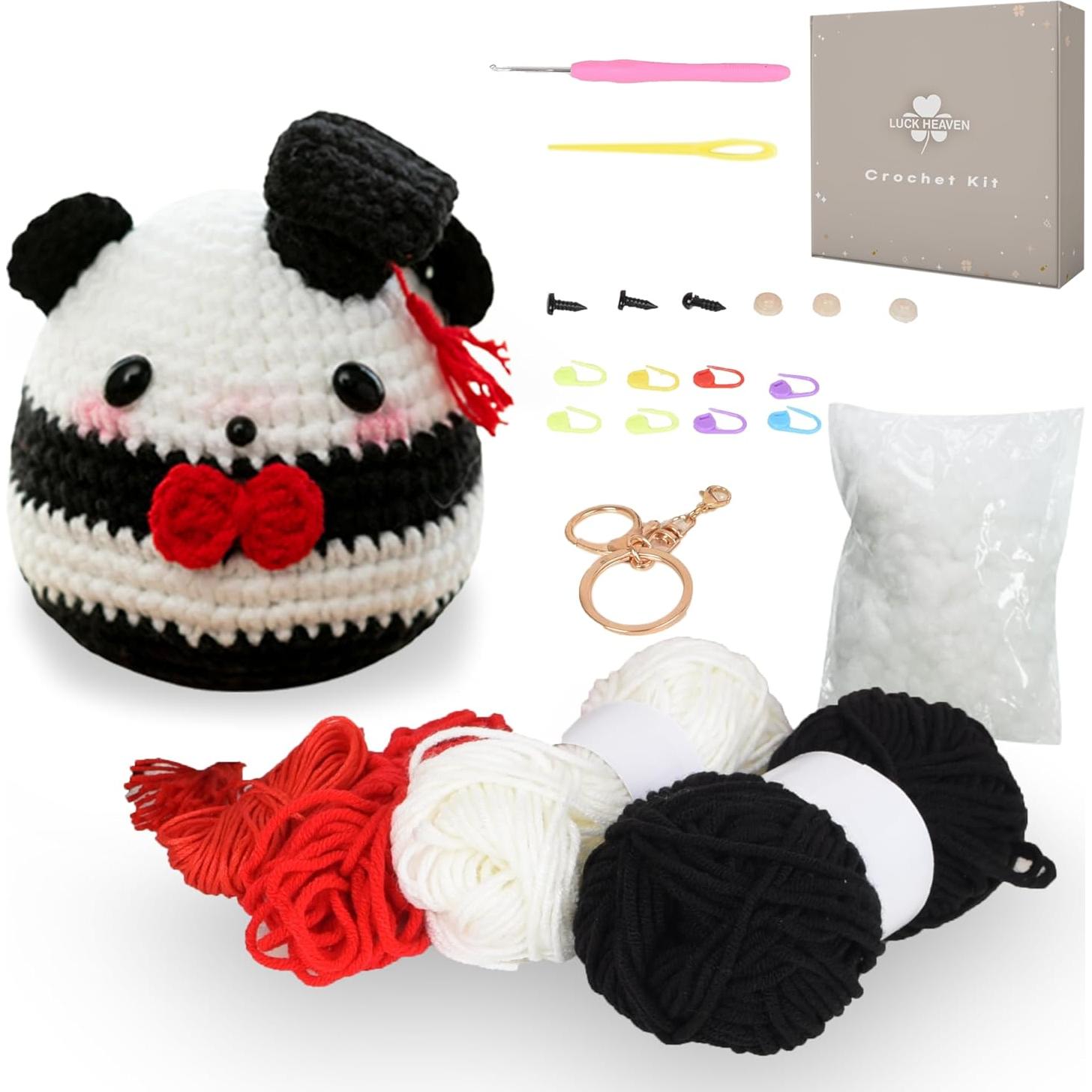 Kit de Crochet LUCK HEAVEN Panda Amigurumi para Principiantes