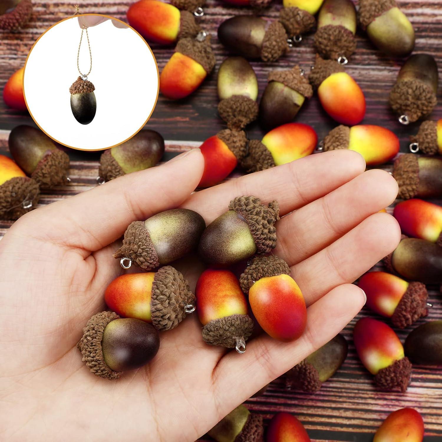 30 Piezas Adornos de Bellotas Falsas Dingion para Decoración