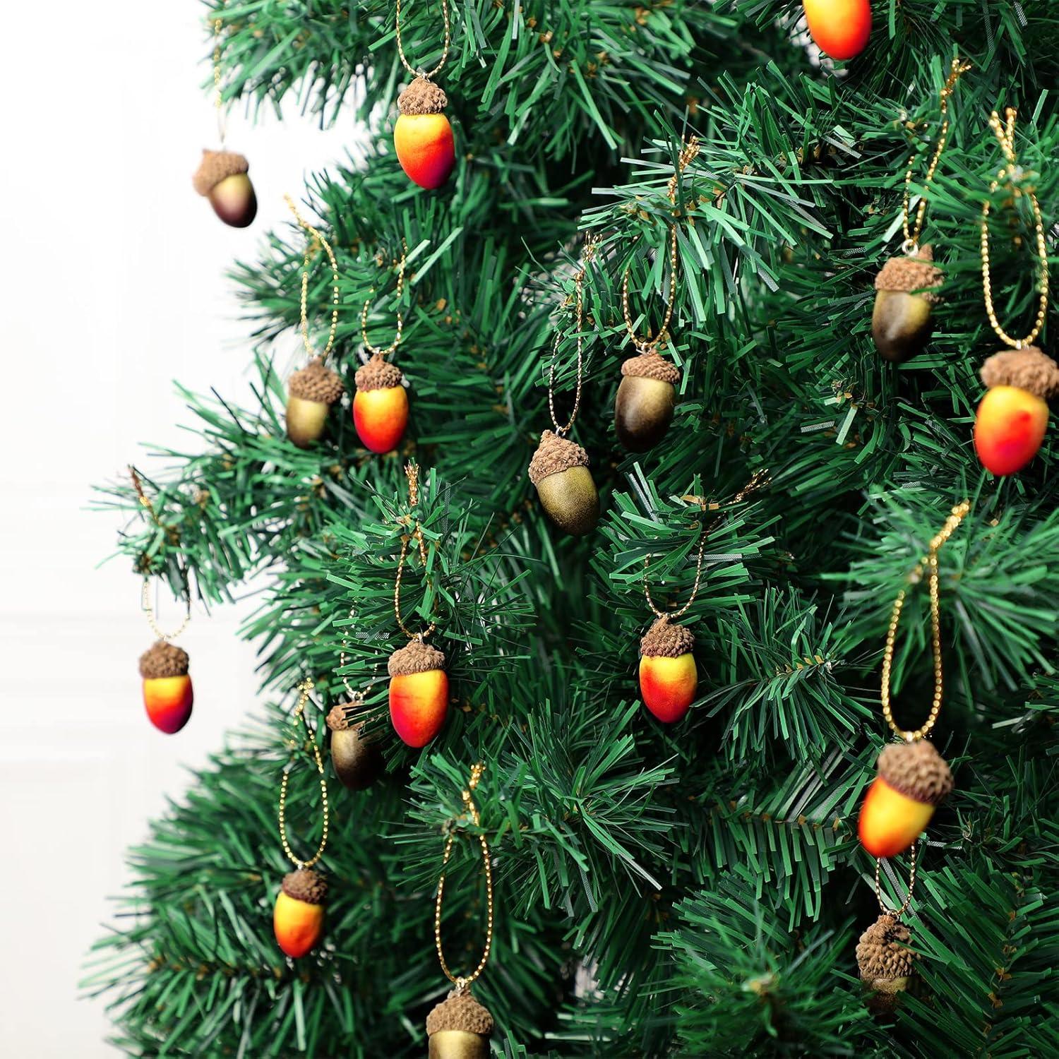 30 Piezas Adornos de Bellotas Falsas Dingion para Decoración