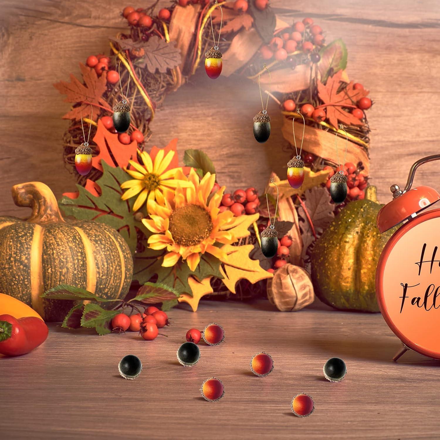 30 Piezas Adornos de Bellotas Falsas Dingion para Decoración