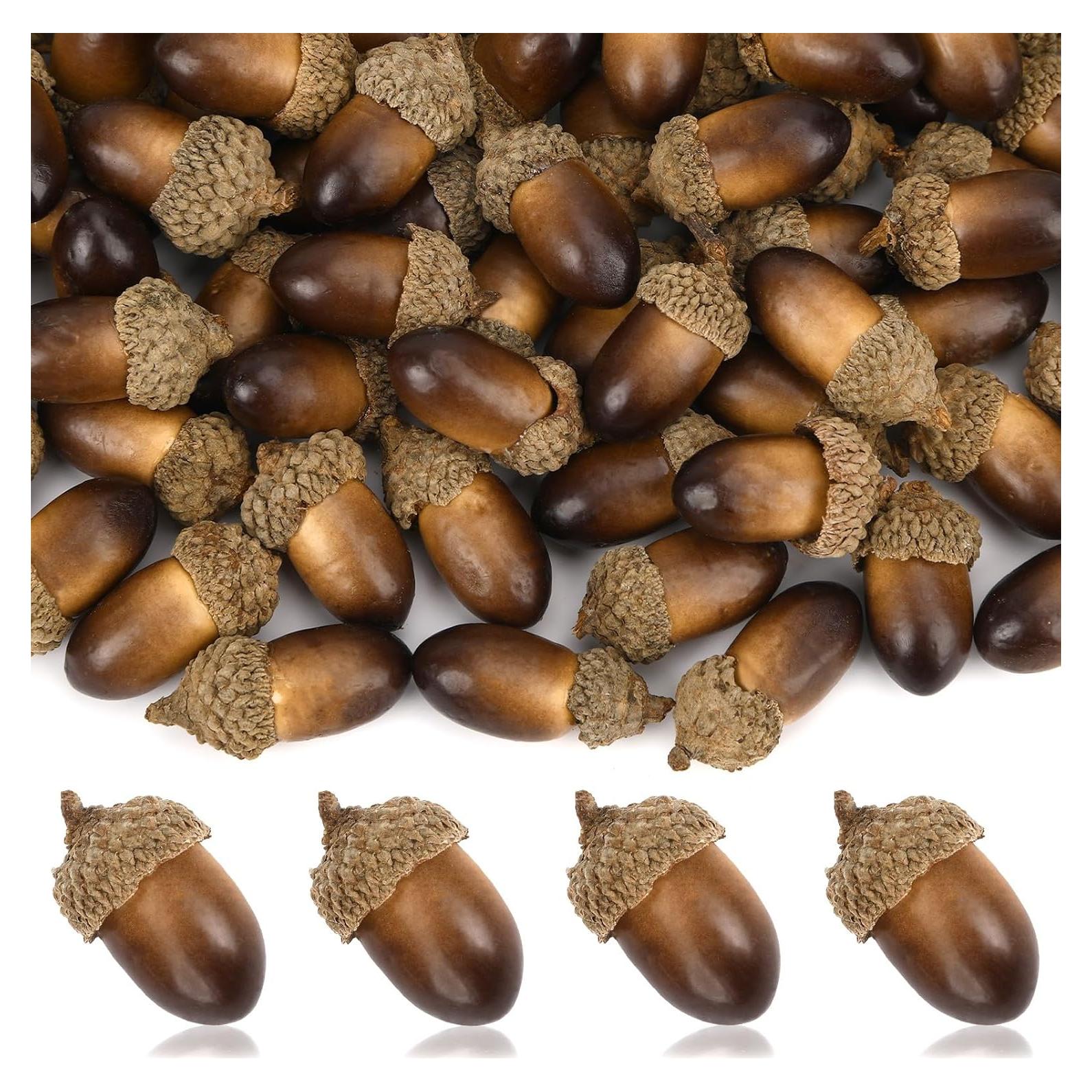 80 Bellotas Artificiales JULBEAR para Decoración Otoñal