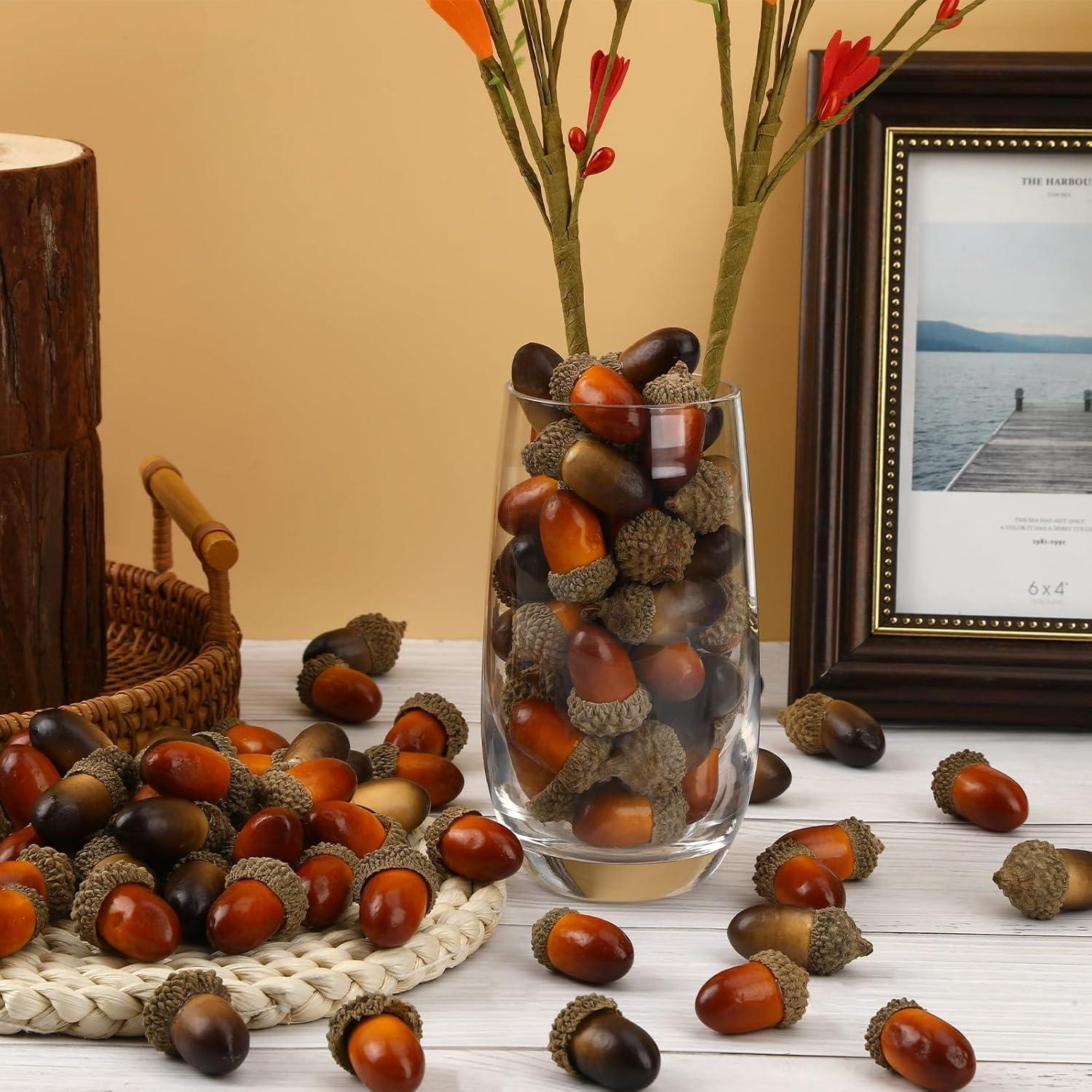 80 Bellotas Artificiales JULBEAR para Decoración Otoñal