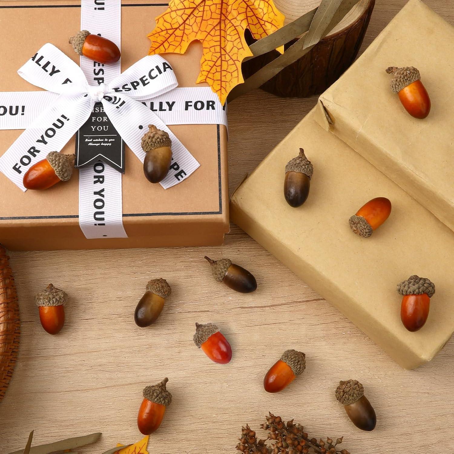 80 Bellotas Artificiales JULBEAR para Decoración Otoñal