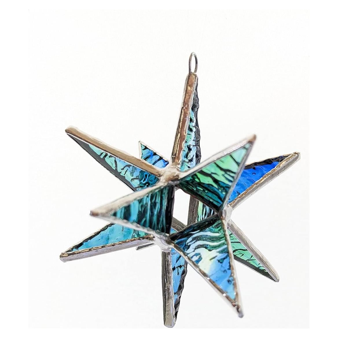 Adorno de Vidrio Templado Estrella Morava Hecho a Mano 7.62cm