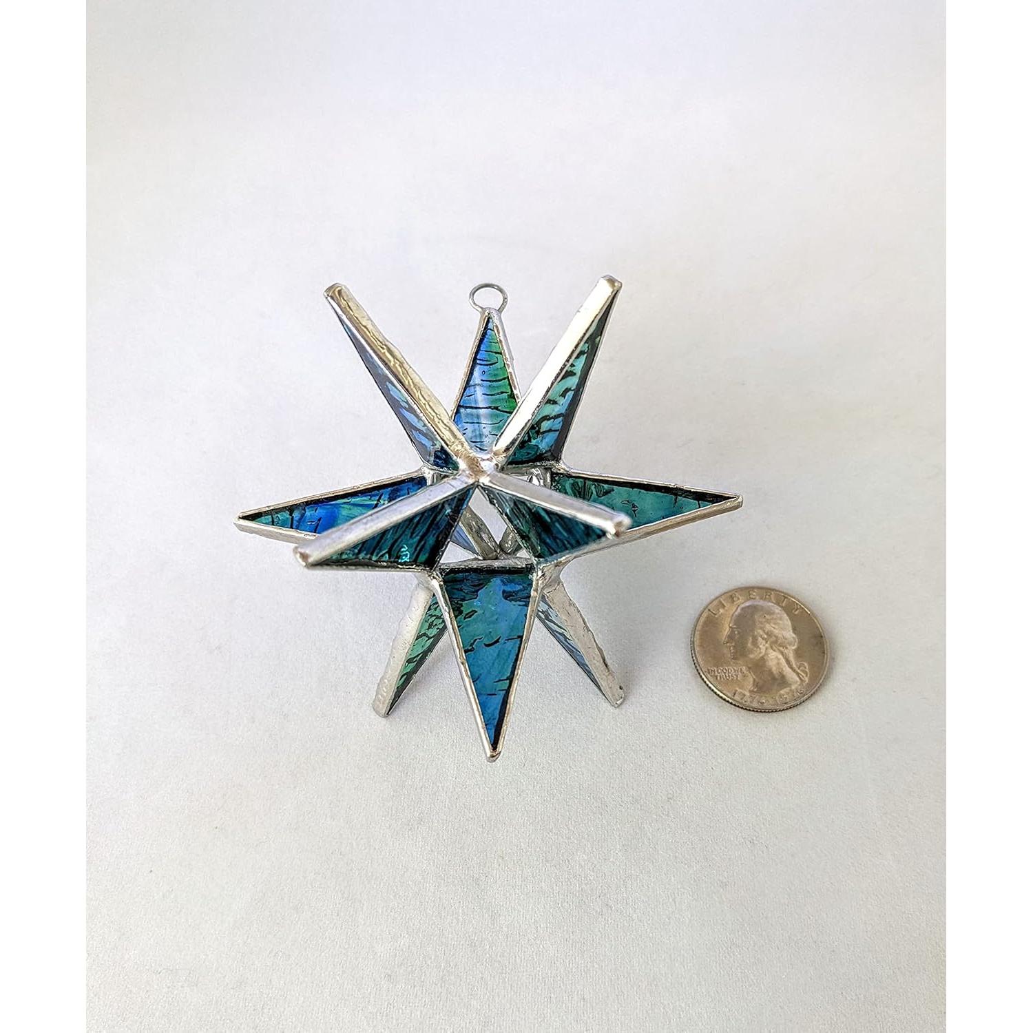 Adorno de Vidrio Templado Estrella Morava Hecho a Mano 7.62cm