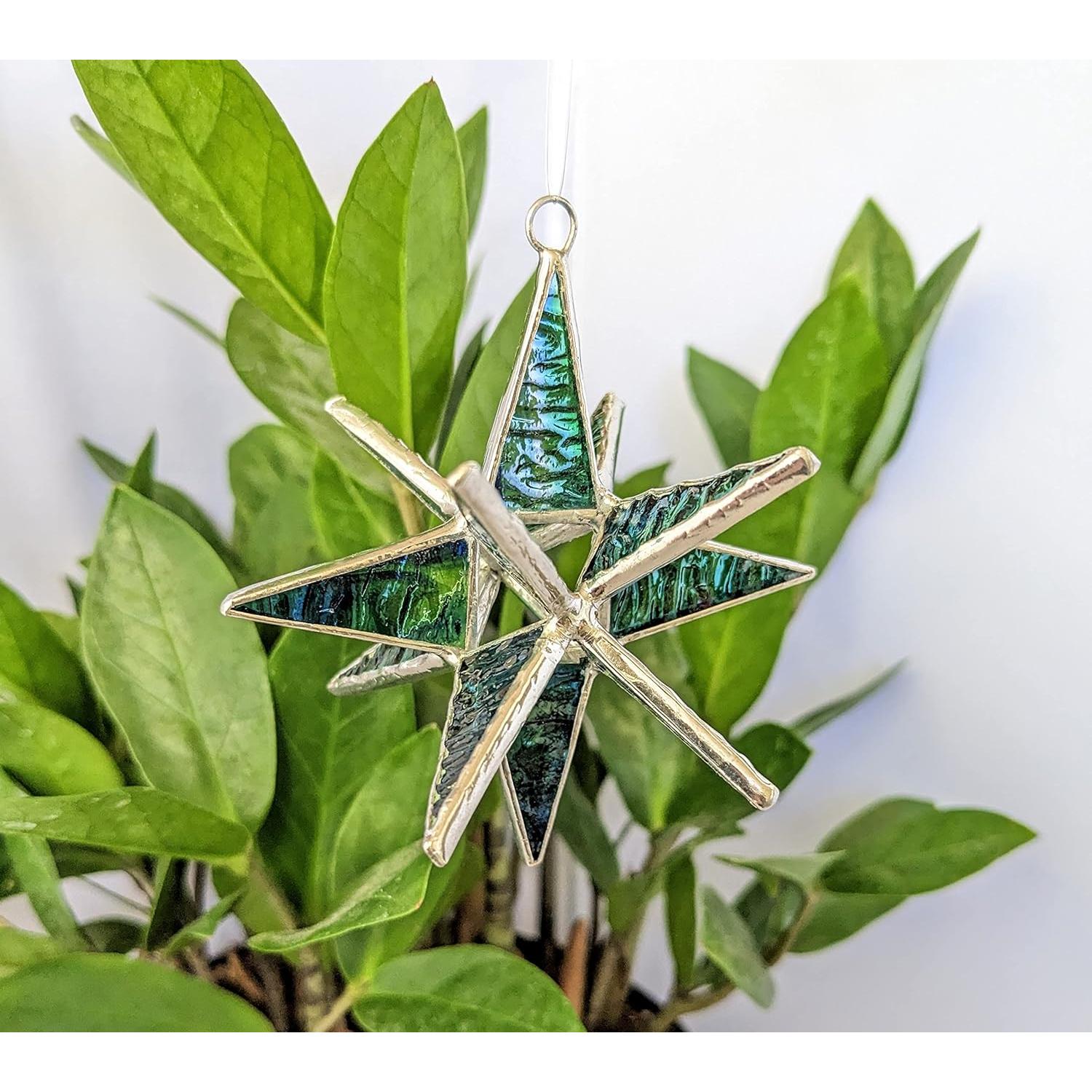 Adorno de Vidrio Templado Estrella Morava Hecho a Mano 7.62cm