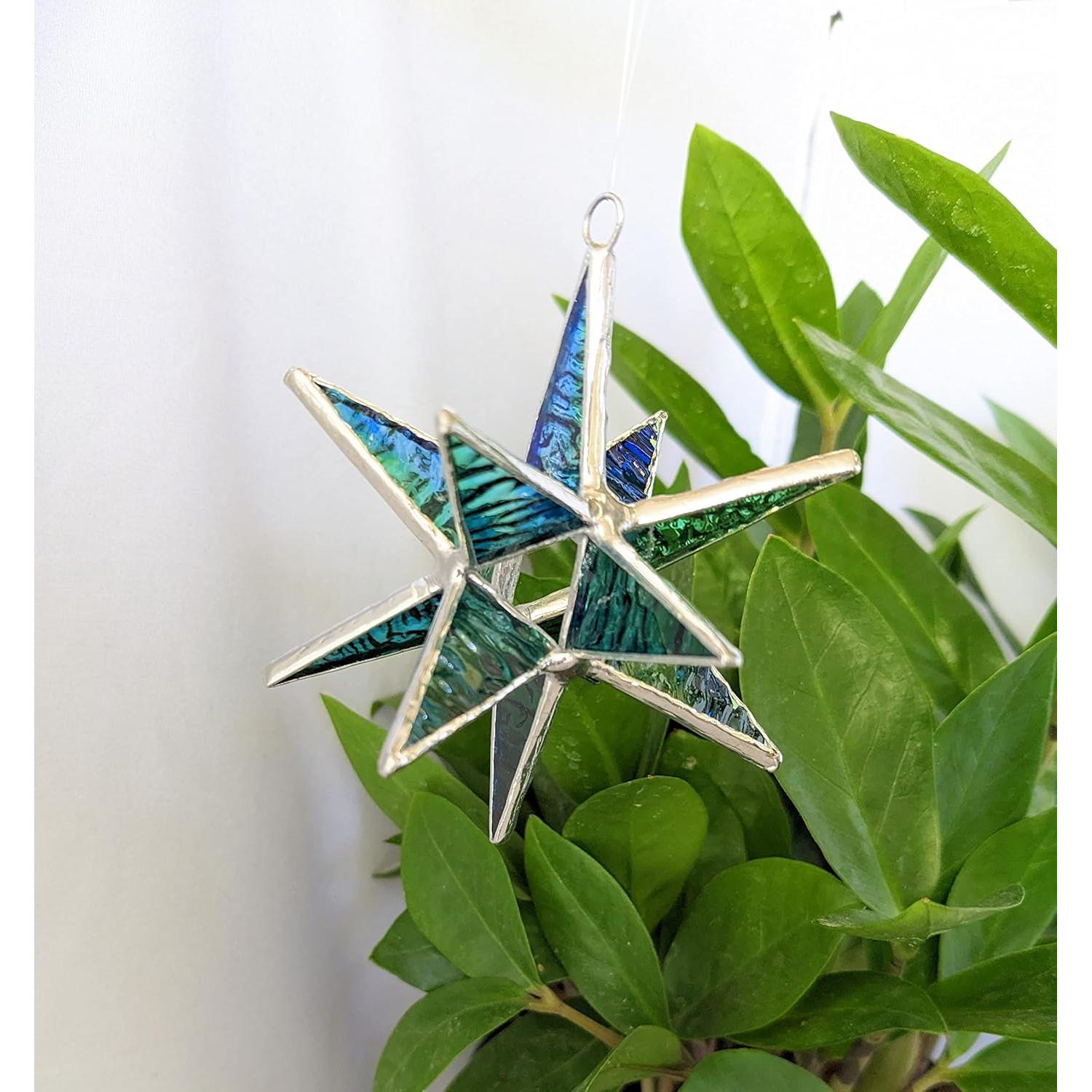 Adorno de Vidrio Templado Estrella Morava Hecho a Mano 7.62cm