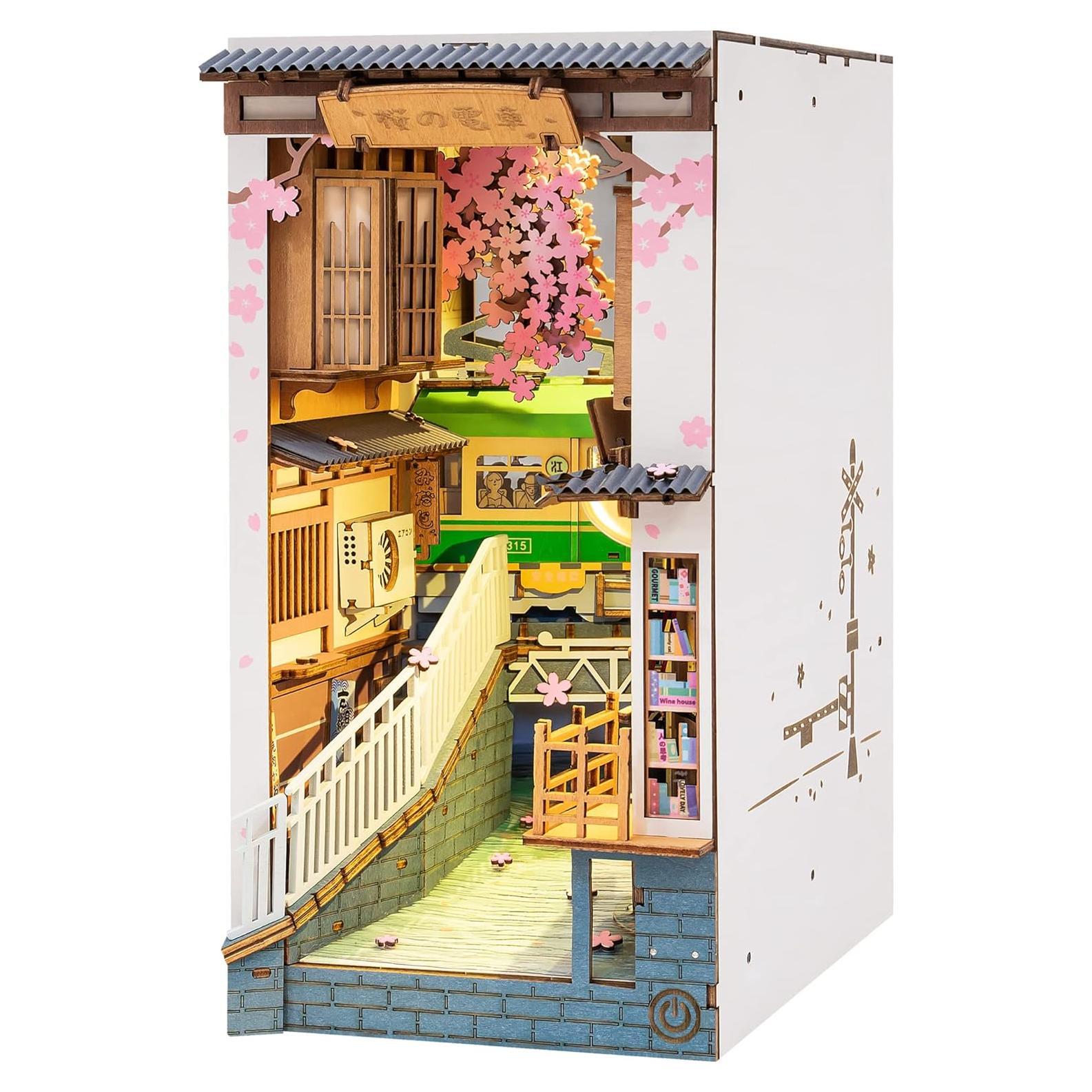 Rolife Kit Nook de Libros 3D Sakura Densya con LED