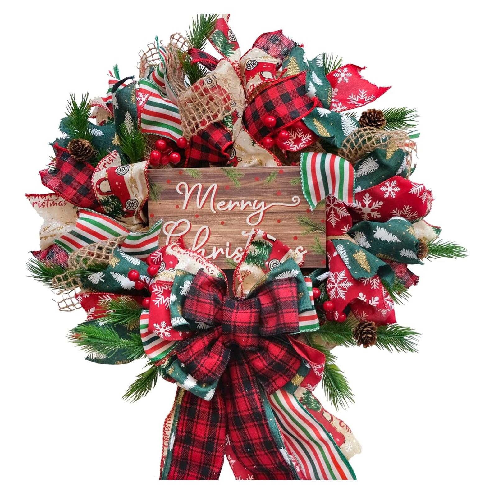 Guirnalda Navideña de Malla 45.72 cm Idyllic con Lazo