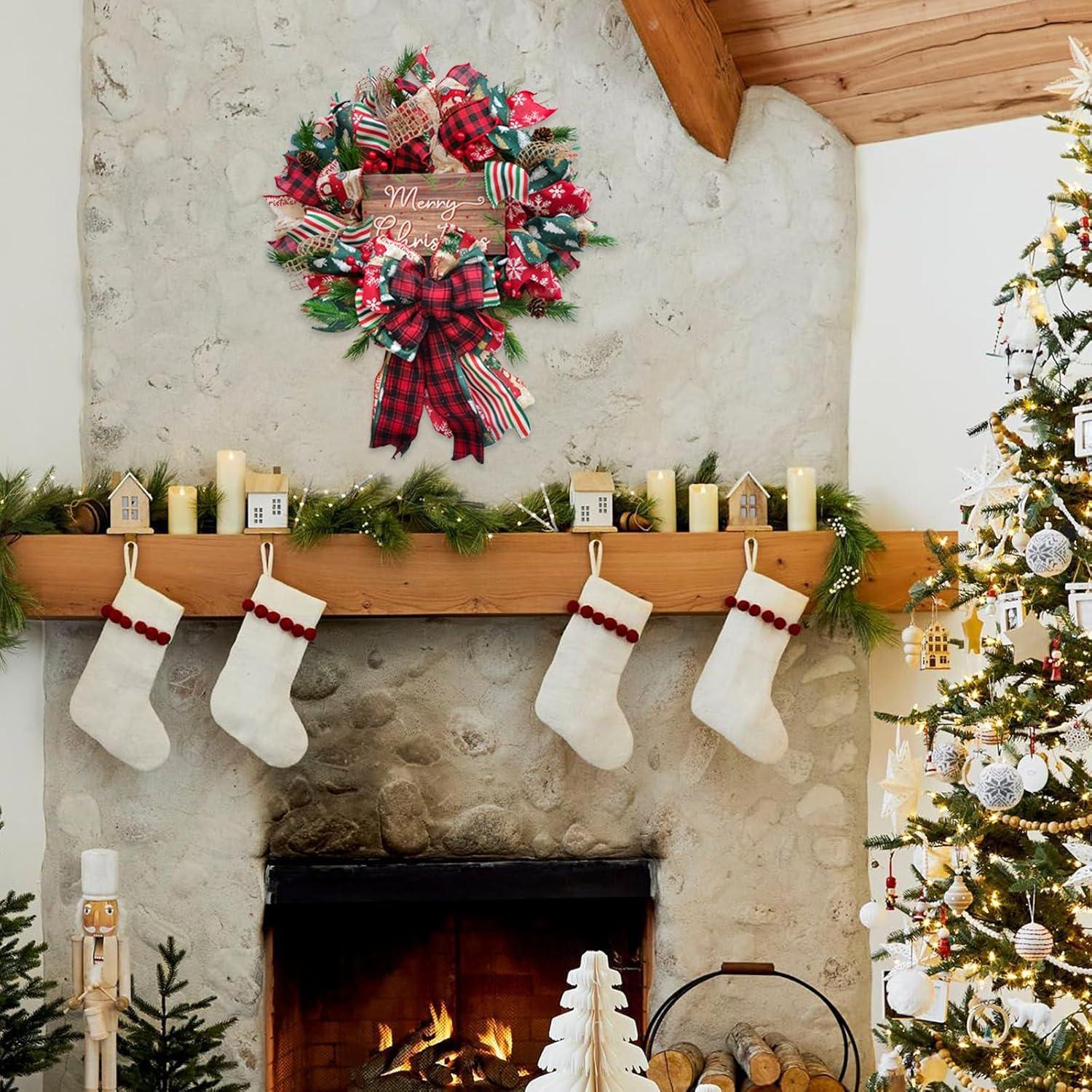 Guirnalda Navideña de Malla 45.72 cm Idyllic con Lazo