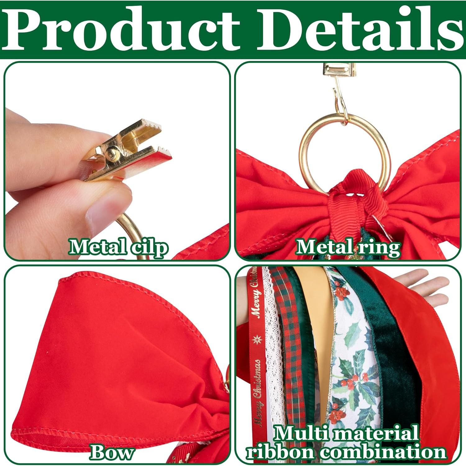 Cinta de Lazo Navideña RunNico 2 Pcs 76.2 cm Decorativa