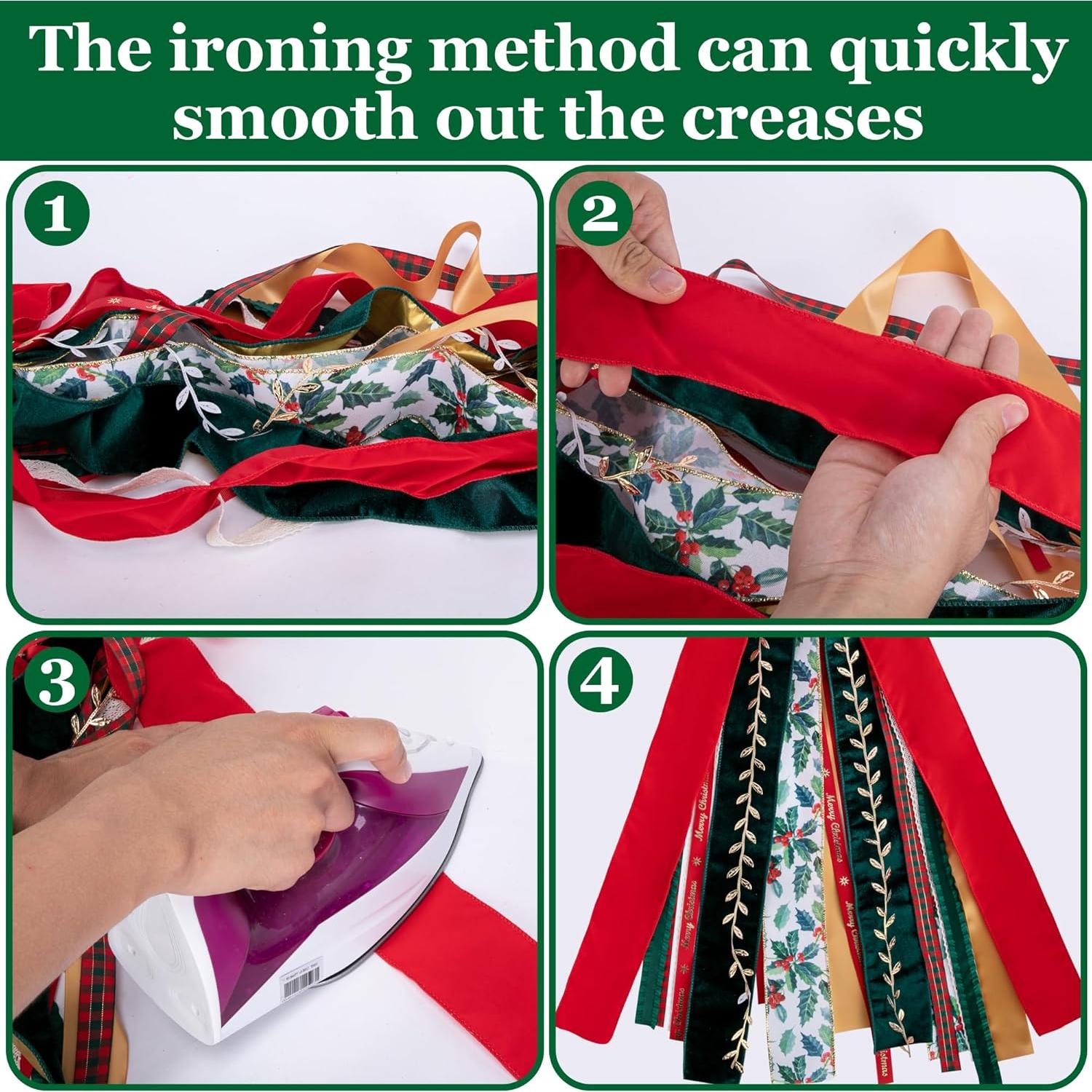 Cinta de Lazo Navideña RunNico 2 Pcs 76.2 cm Decorativa