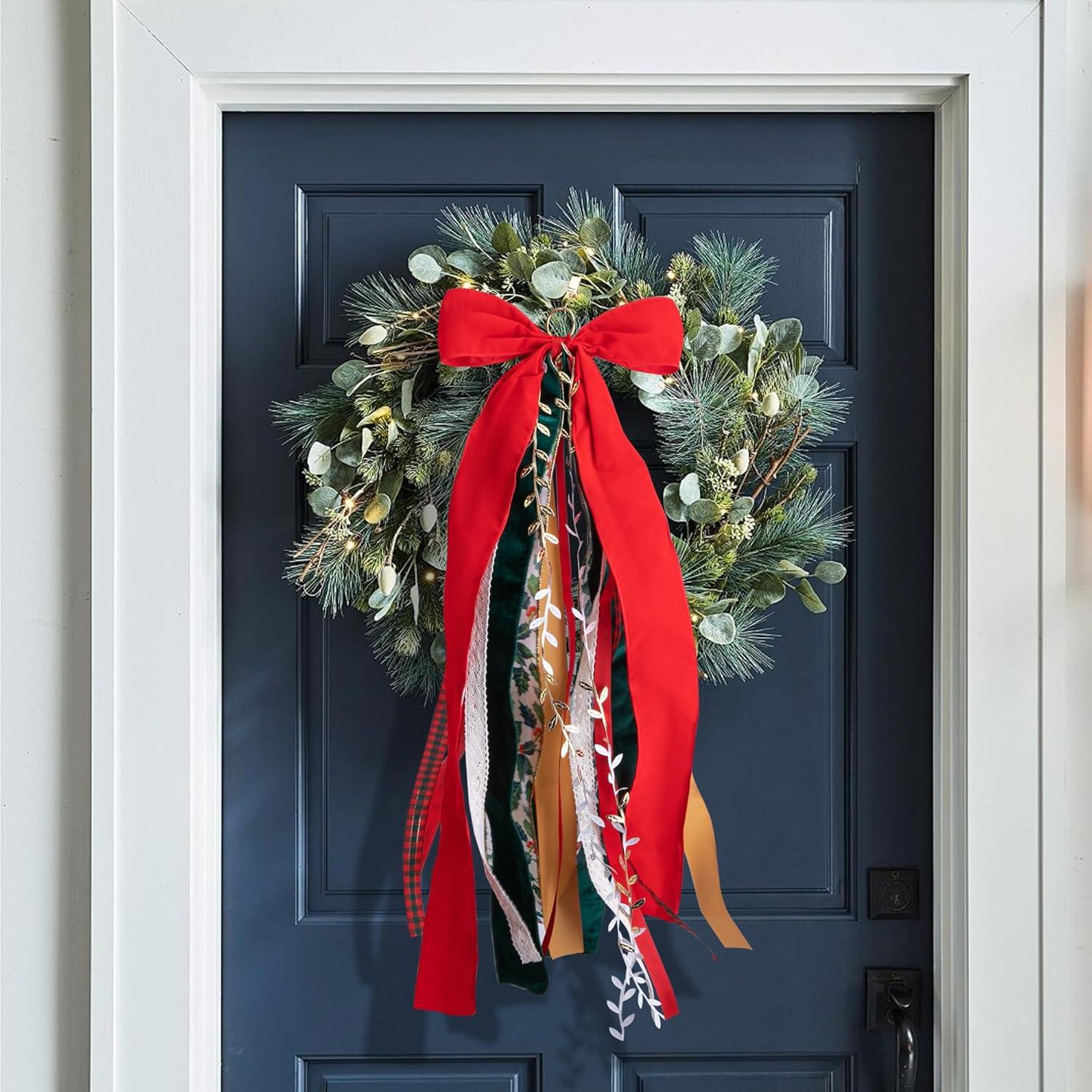 Cinta de Lazo Navideña RunNico 2 Pcs 76.2 cm Decorativa