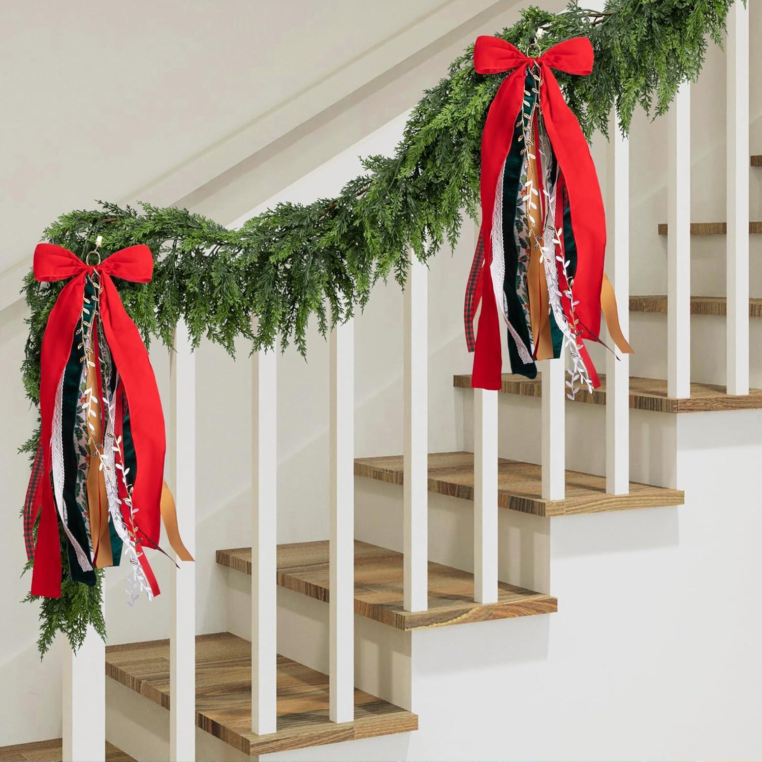 Cinta de Lazo Navideña RunNico 2 Pcs 76.2 cm Decorativa