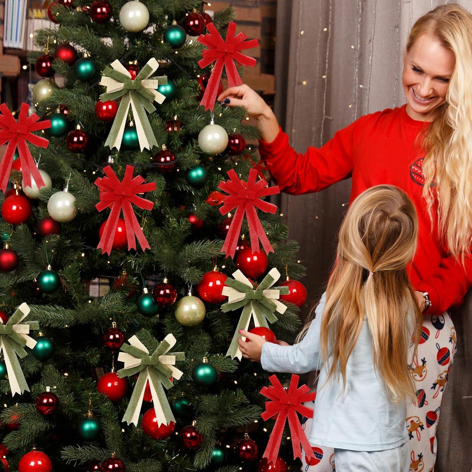 6 Rollos de Cinta de Arpillera Navideña 1" x 6 Yards JarThenaAMCS