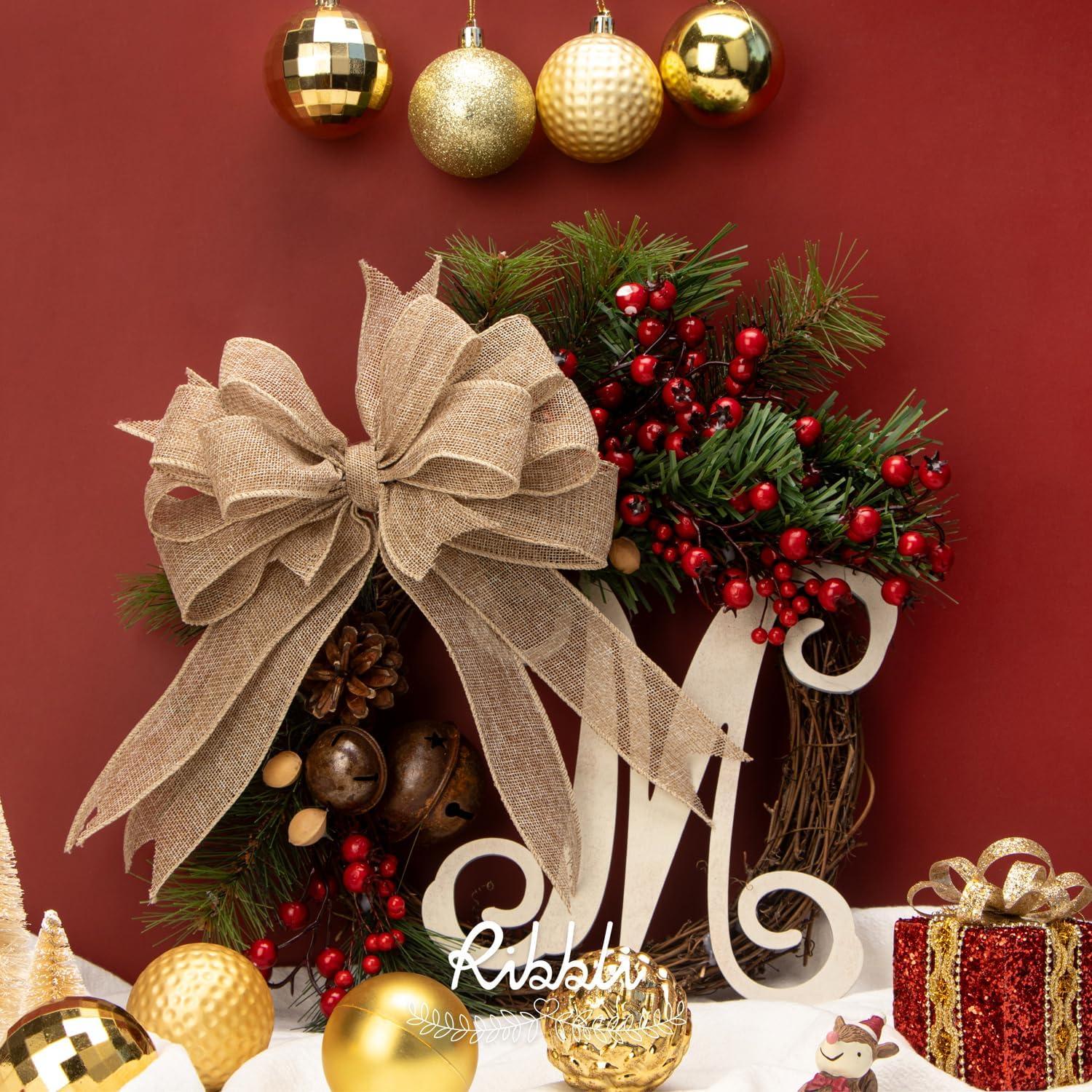 Cinta de Arpillera Ribbli Natural 3.81 cm x 9.14 m con Alambre