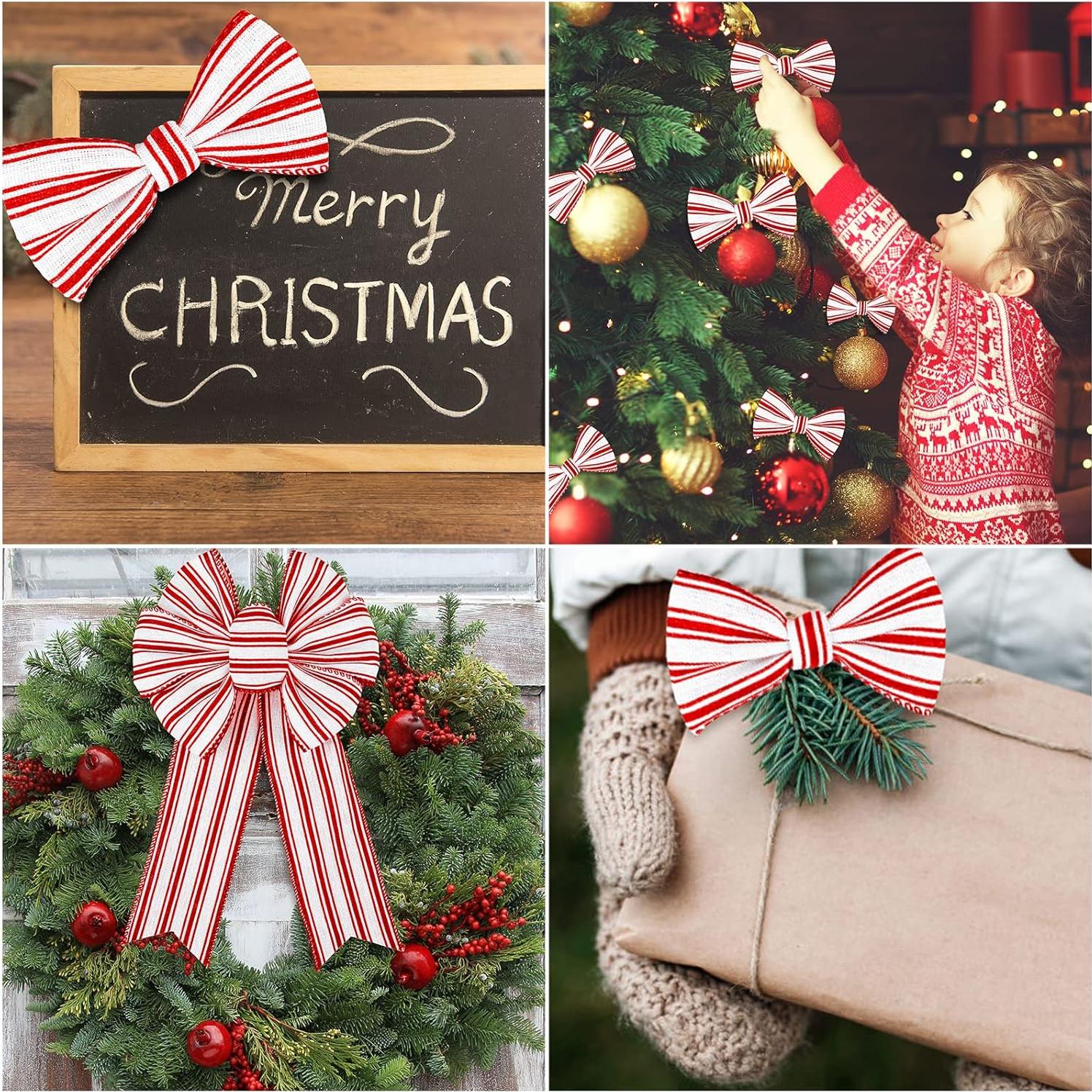 Cinta Navideña Whaline 2 Rollos 6.3 cm x 10.97 m Rayas Rústicas