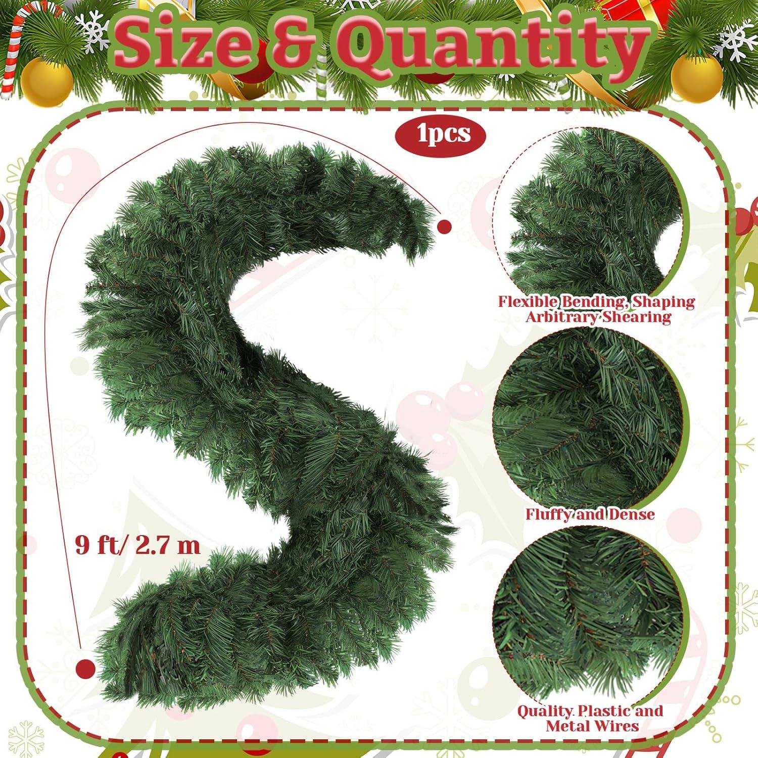 Juego de Decoración Navideña Suncalla 47 Piezas Guirnalda 2.7m