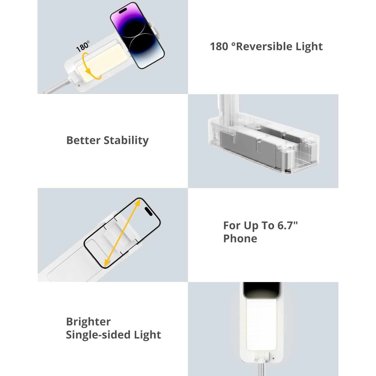 Soporte para teléfono SupeDesk SD-PHS-001 con luz LED