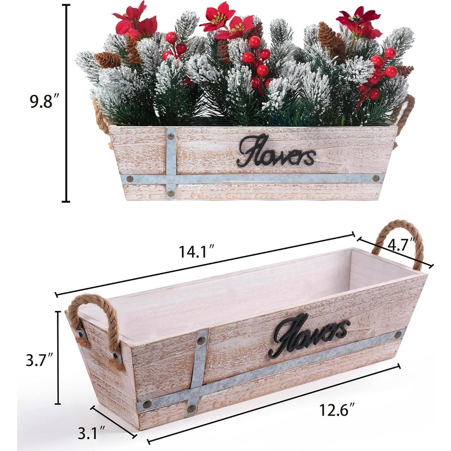 Centro de Mesa Navideño Artificial CANCLEAR con Poinsettias