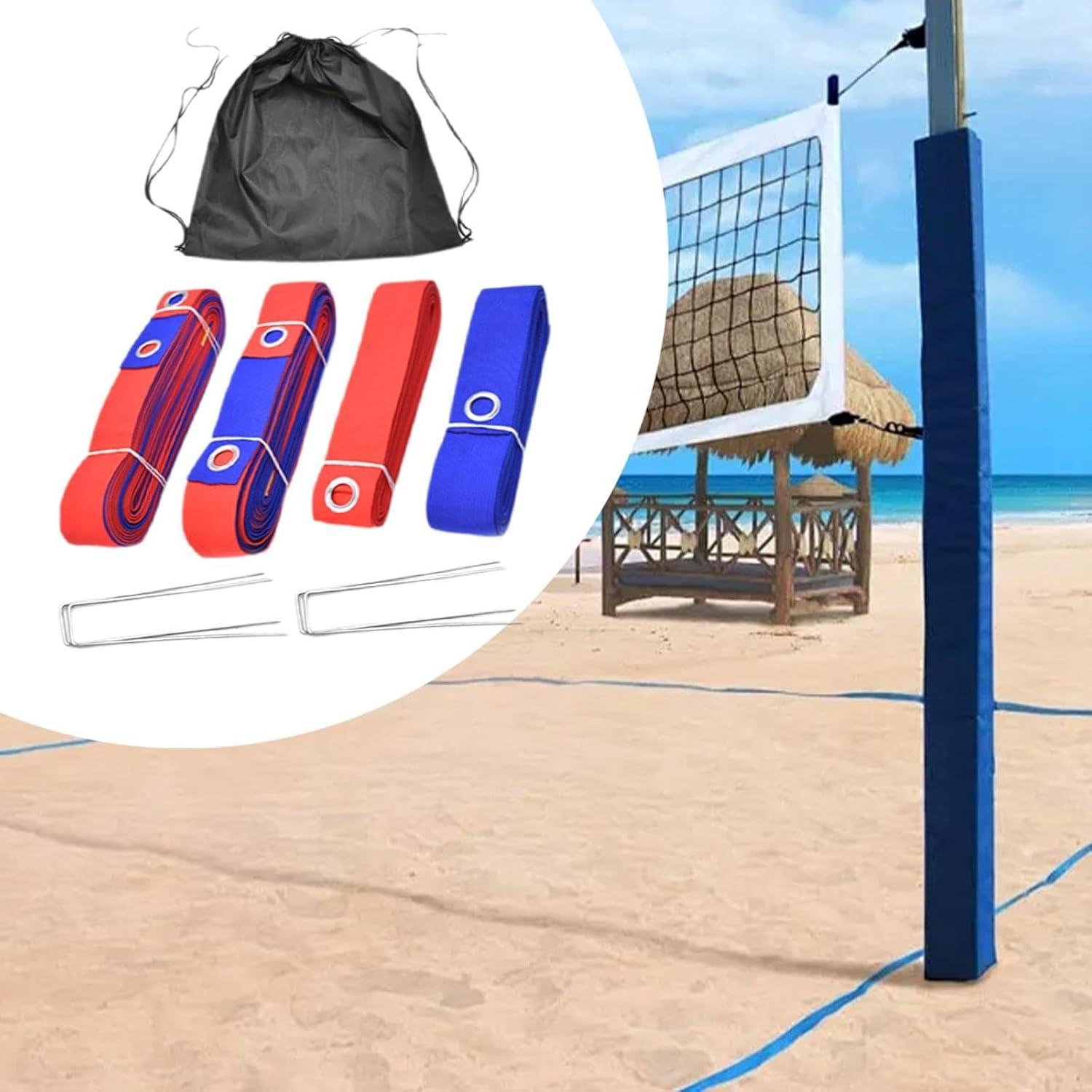 Marcador de Campo de Voleibol de Playa Yiju 16m con Cuerdas y Estacas