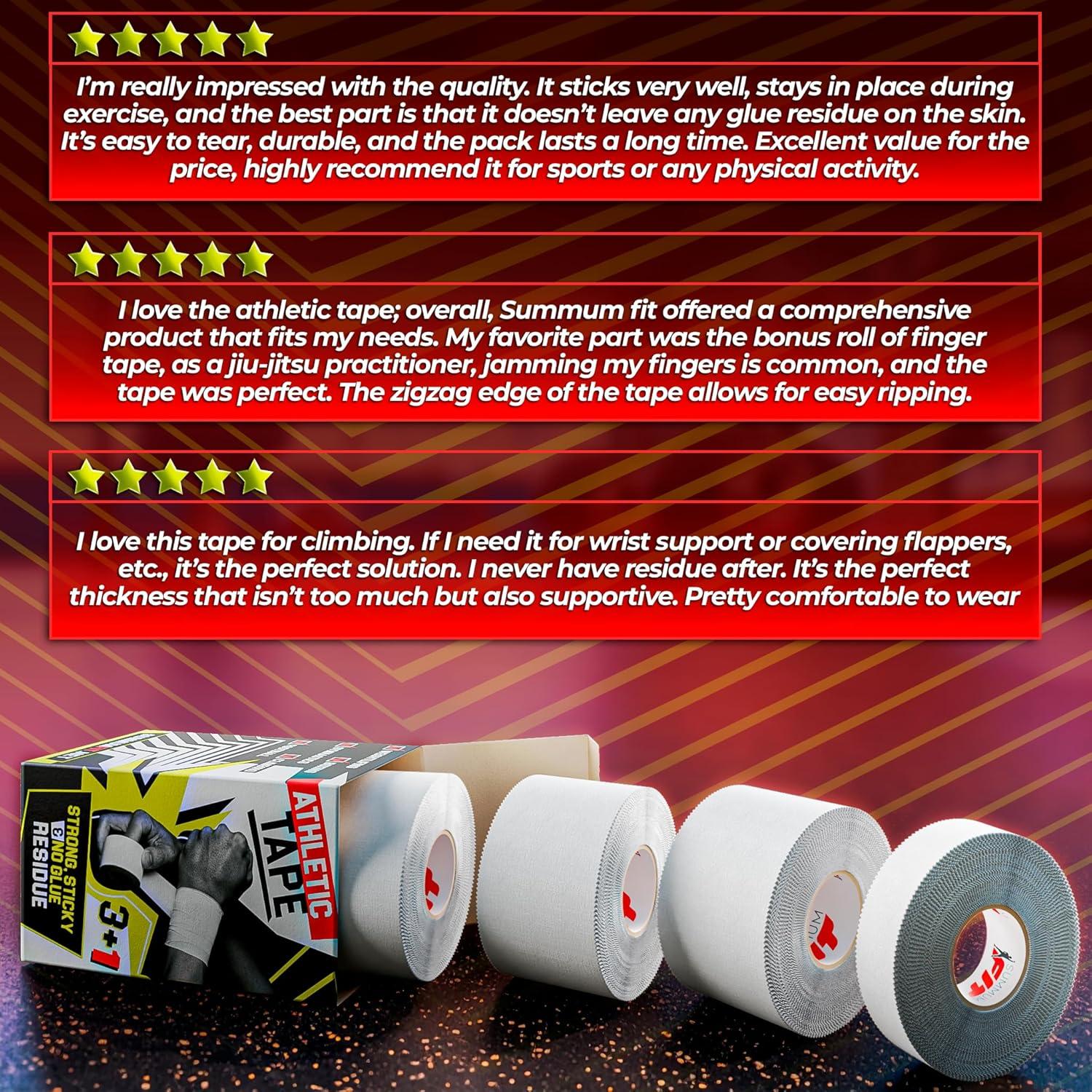 Cinta Atlética Blanca Summum Fit 3 Rollos + 1 Rollito 10m