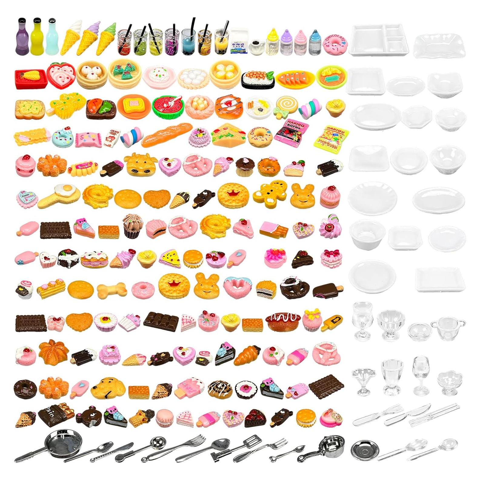 200 Piezas Miniatura Comida y Bebidas WEHOO Accesorios