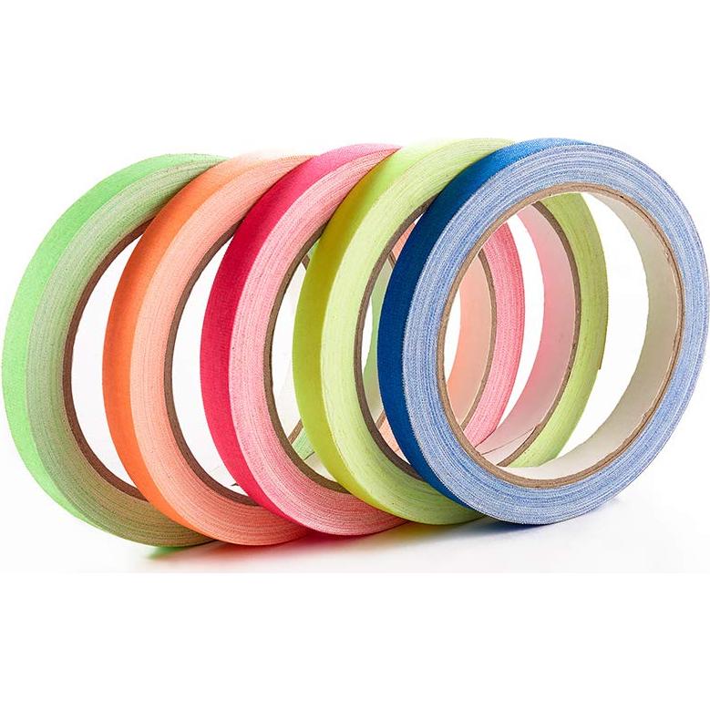 Cinta Gaffer Neón Cindy 1/2" x 36' (12.7 mm x 10.97 m) 5 Colores