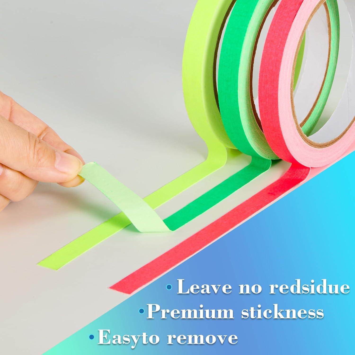 Cinta Gaffer Neón Cindy 1/2" x 36' (12.7 mm x 10.97 m) 5 Colores