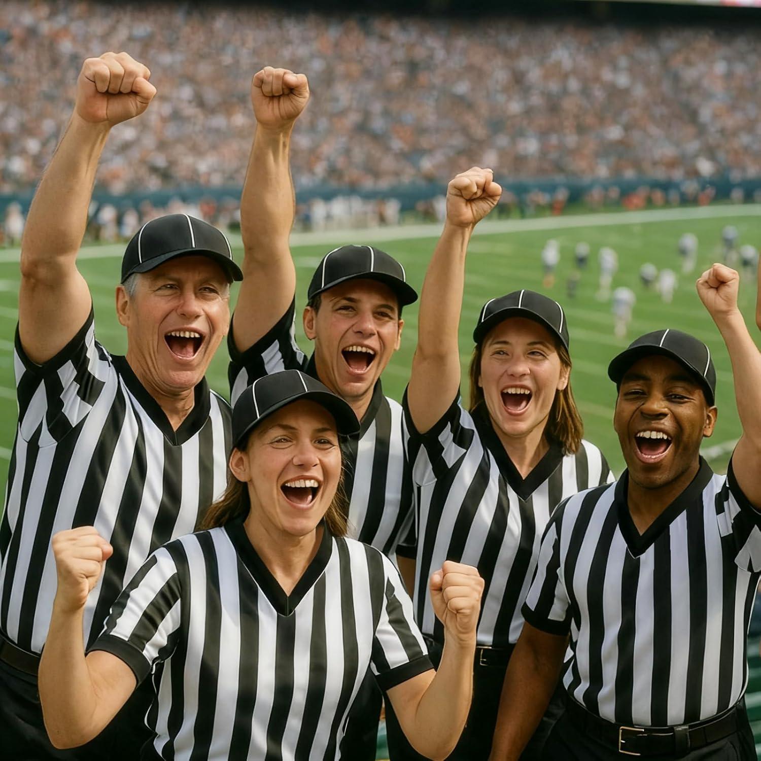 Camisa de Árbitro Unisex Okxiri - Rayas Blancas y Negras