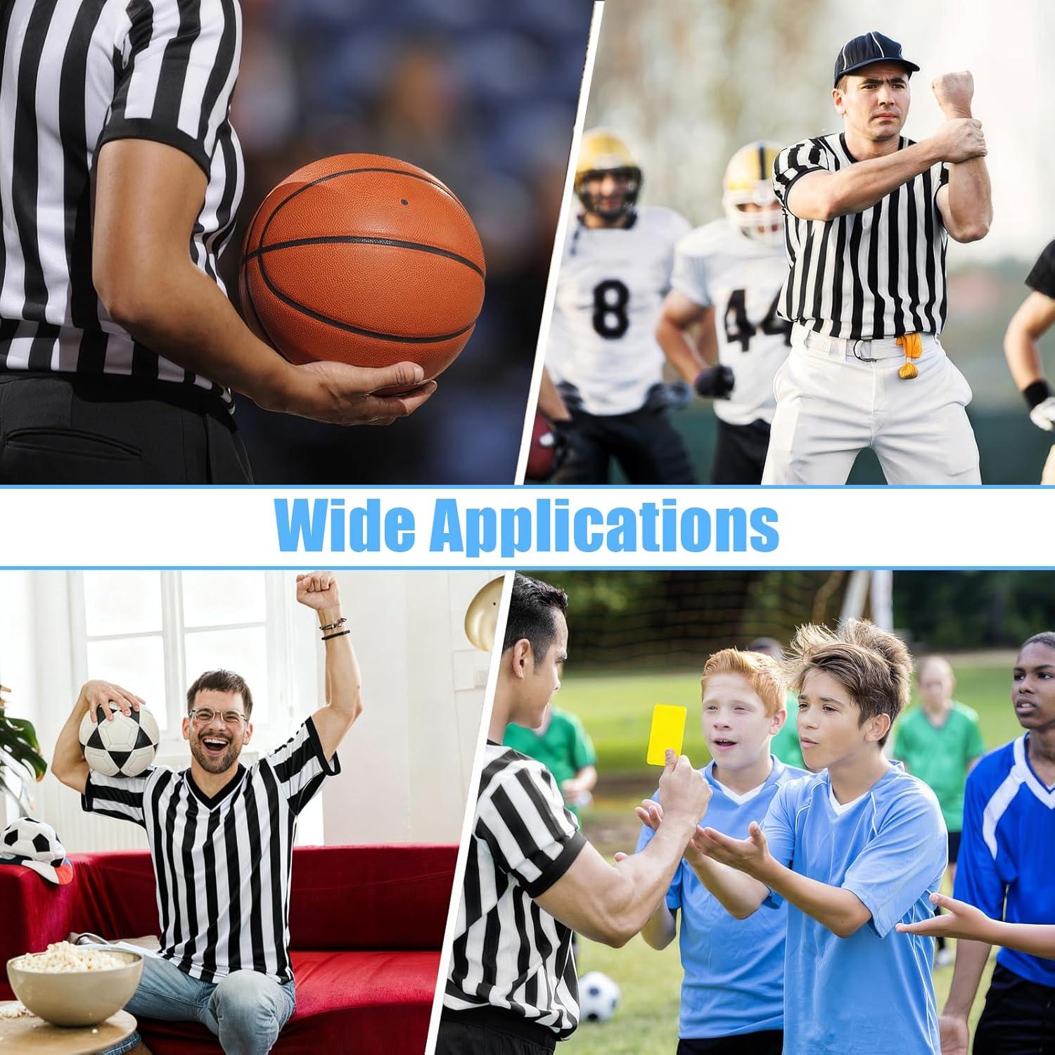 Camisa de Árbitro Unisex Okxiri - Rayas Blancas y Negras