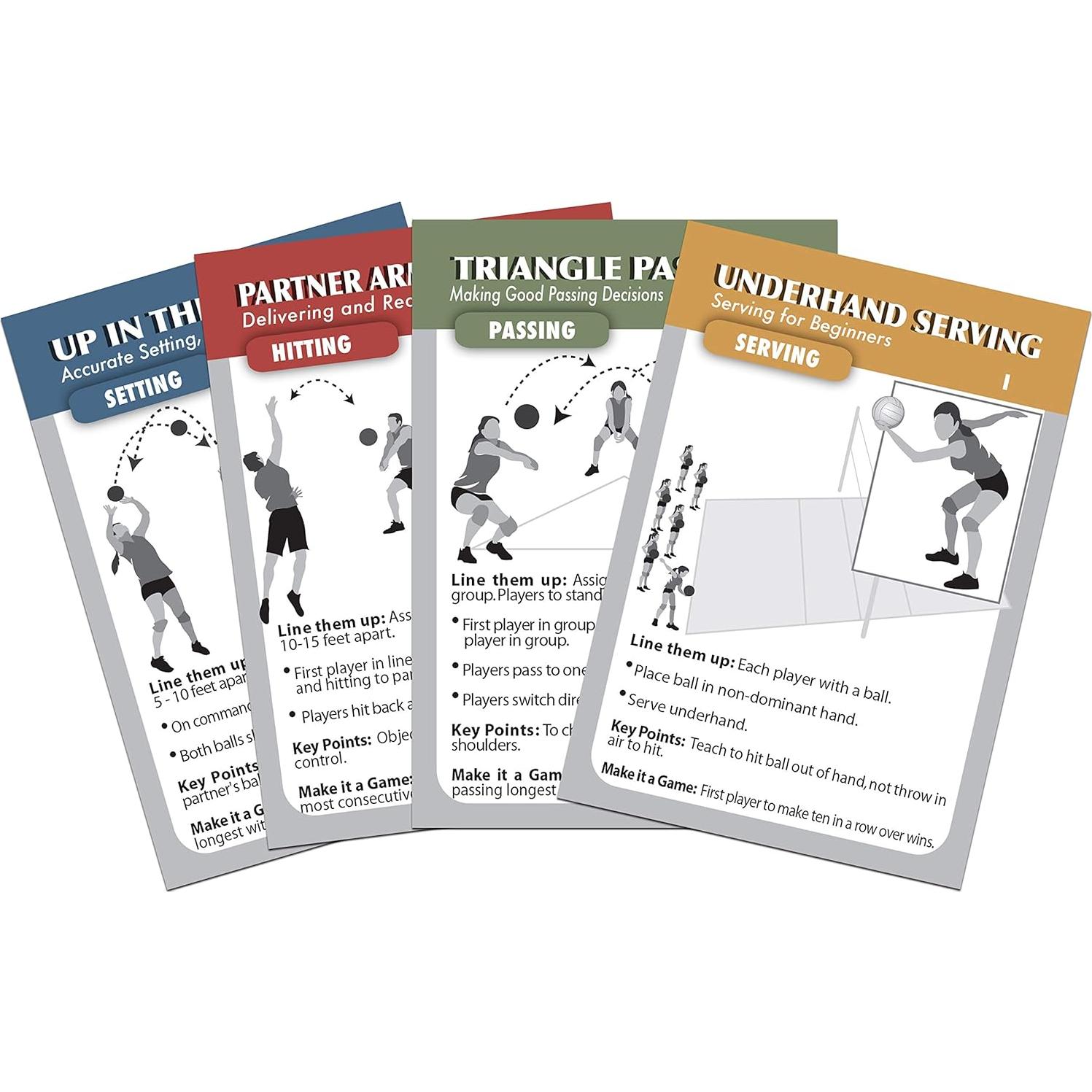 Mazo de Cartas de Ejercicios Voleibol CoachDeck 52 Ejercicios