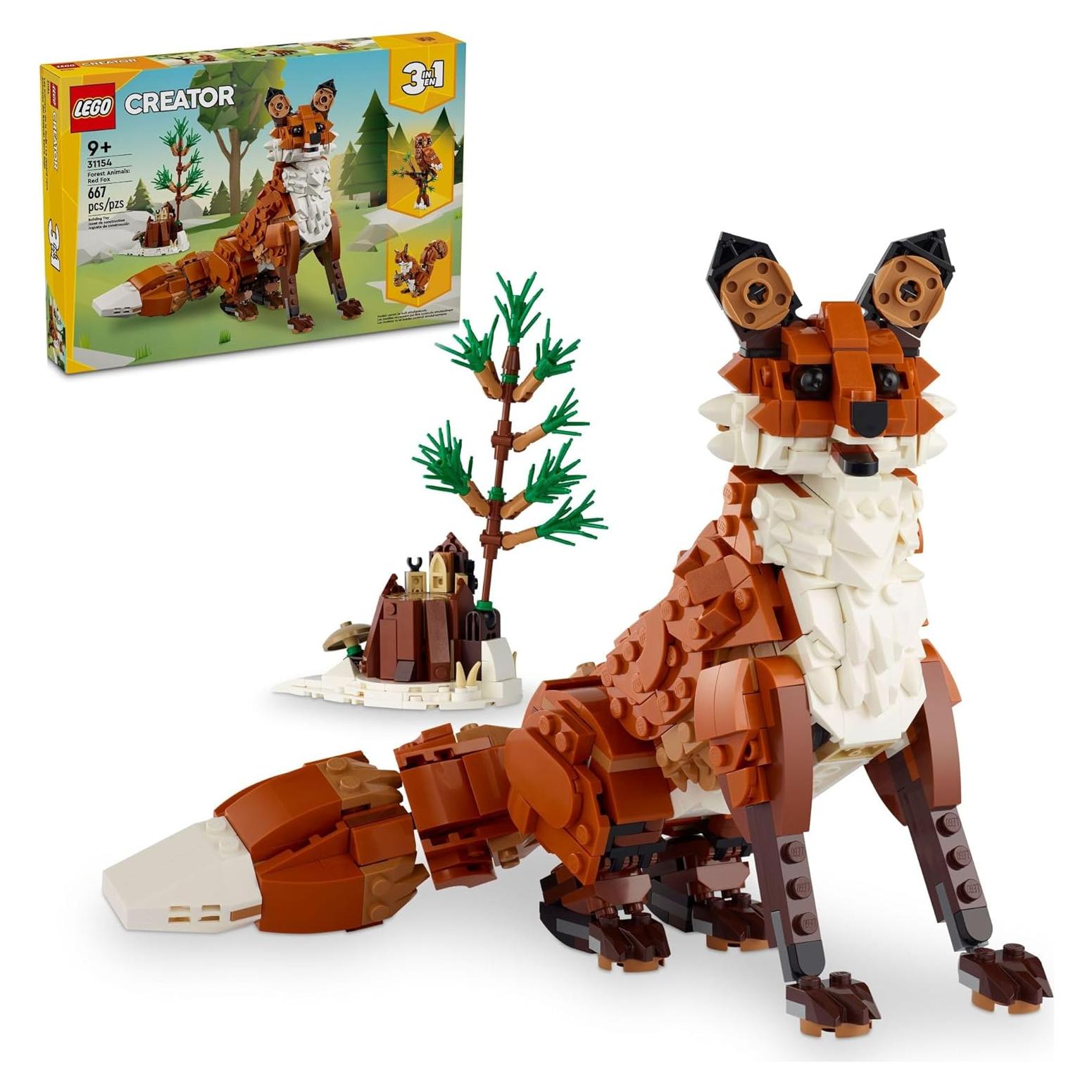 LEGO Creator 3 en 1 Animales del Bosque Zorro 667 Piezas