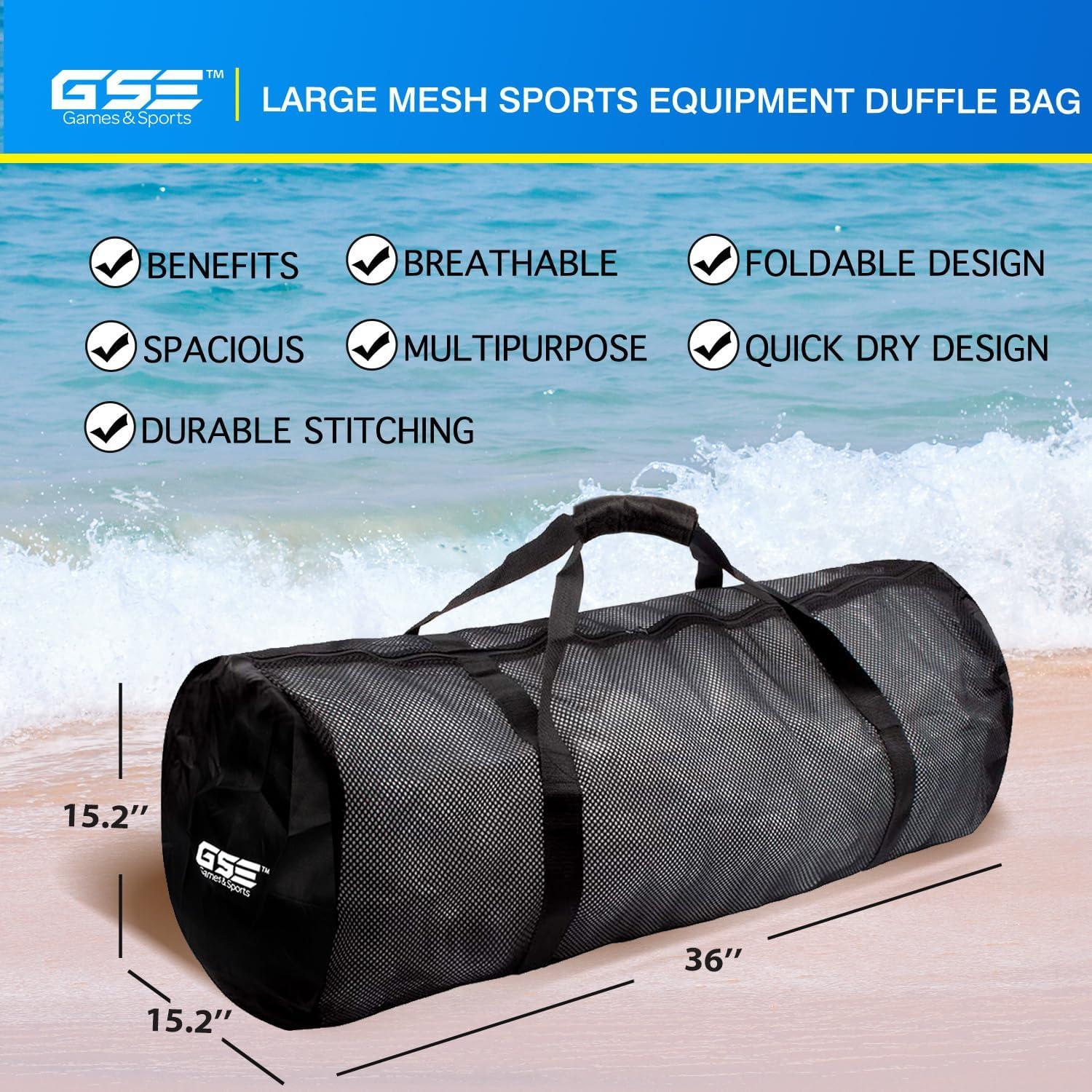 Bolsa de Deporte de Malla GSE 91.4x38.6cm Negra Resistente
