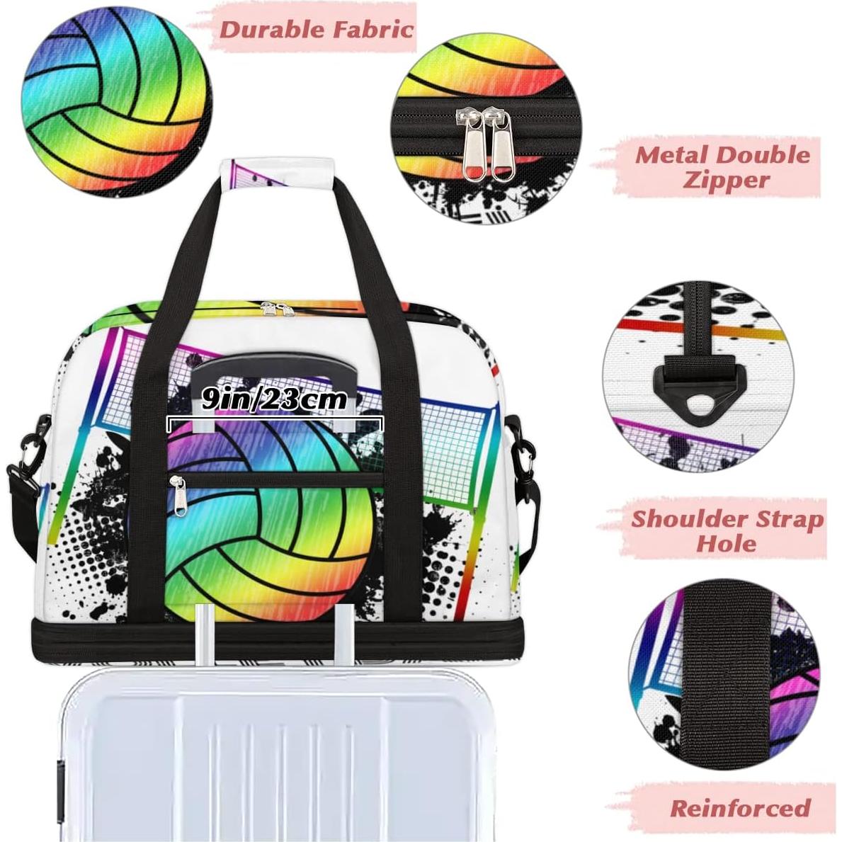 Bolsa de Gimnasio Deportiva Impermeable 50x20x46cm - Voleibol