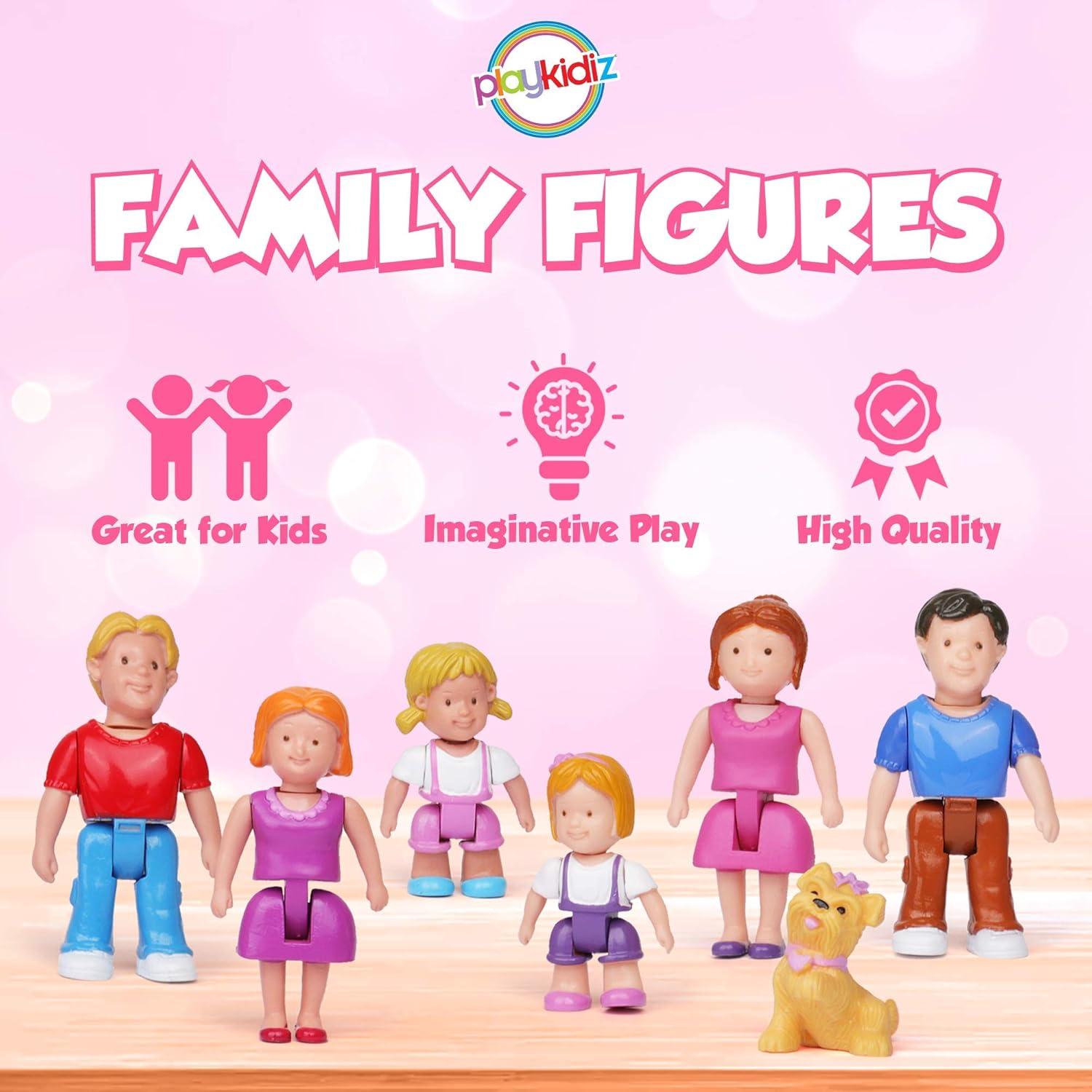 Figuras de Familia Playkidz - Set de 7 Personajes para Niños