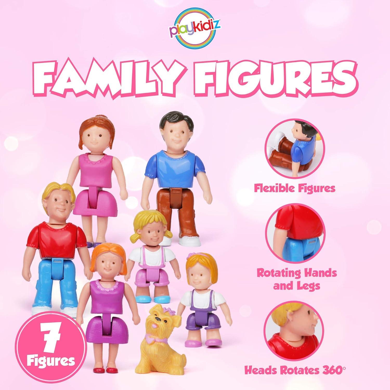 Figuras de Familia Playkidz - Set de 7 Personajes para Niños