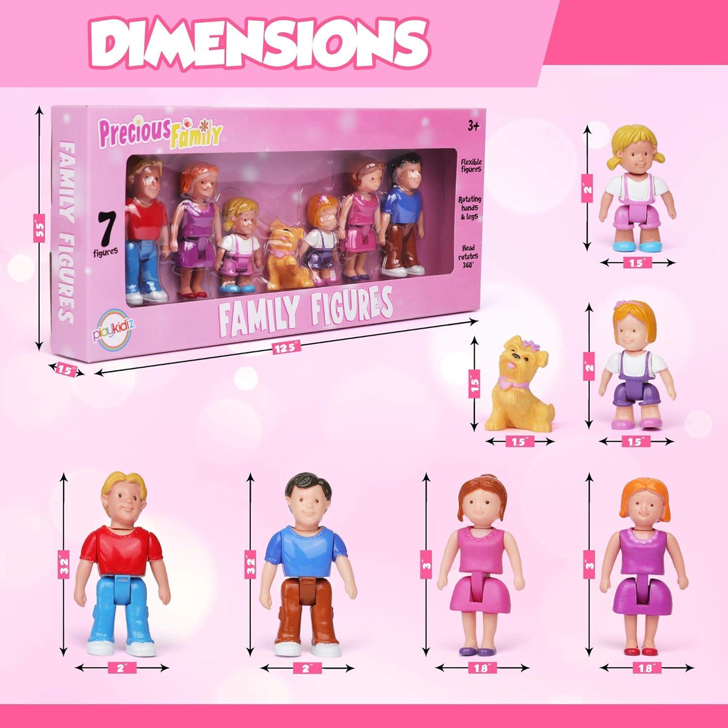 Figuras de Familia Playkidz - Set de 7 Personajes para Niños