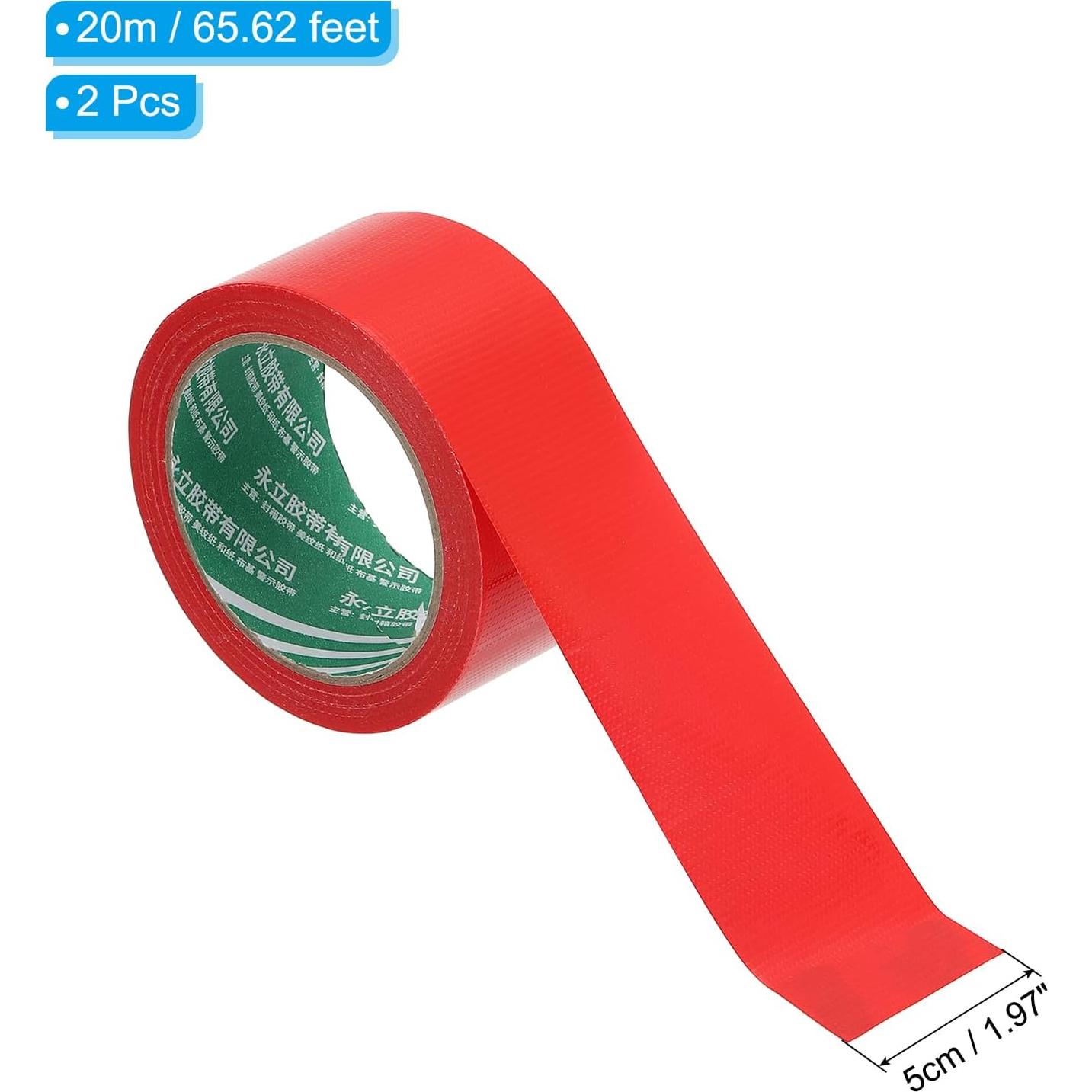 Cinta de Marcado para Cancha de Pickleball PATIKIL 5 cm x 20 m Rojo