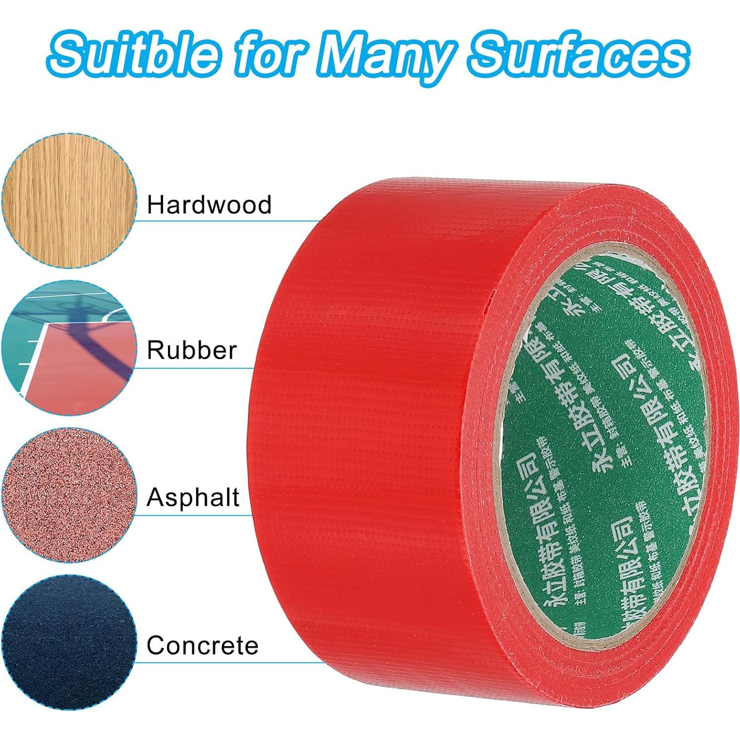 Cinta de Marcado para Cancha de Pickleball PATIKIL 5 cm x 20 m Rojo