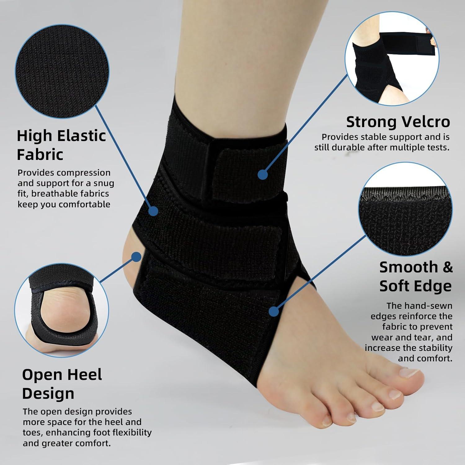 Soporte de Tobillo Elástico MKEFMEI Ajustable Unisex para Esguince