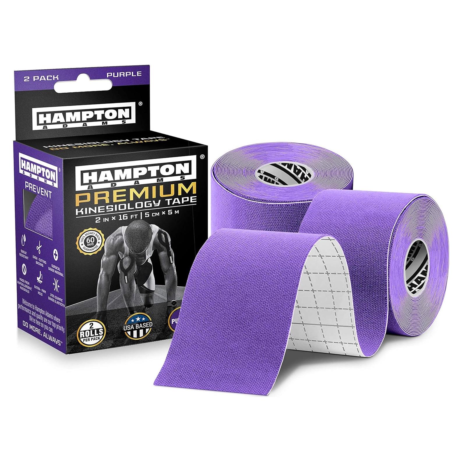 Cinta de Kinesiología Hampton Adams 2-Pack Púrpura